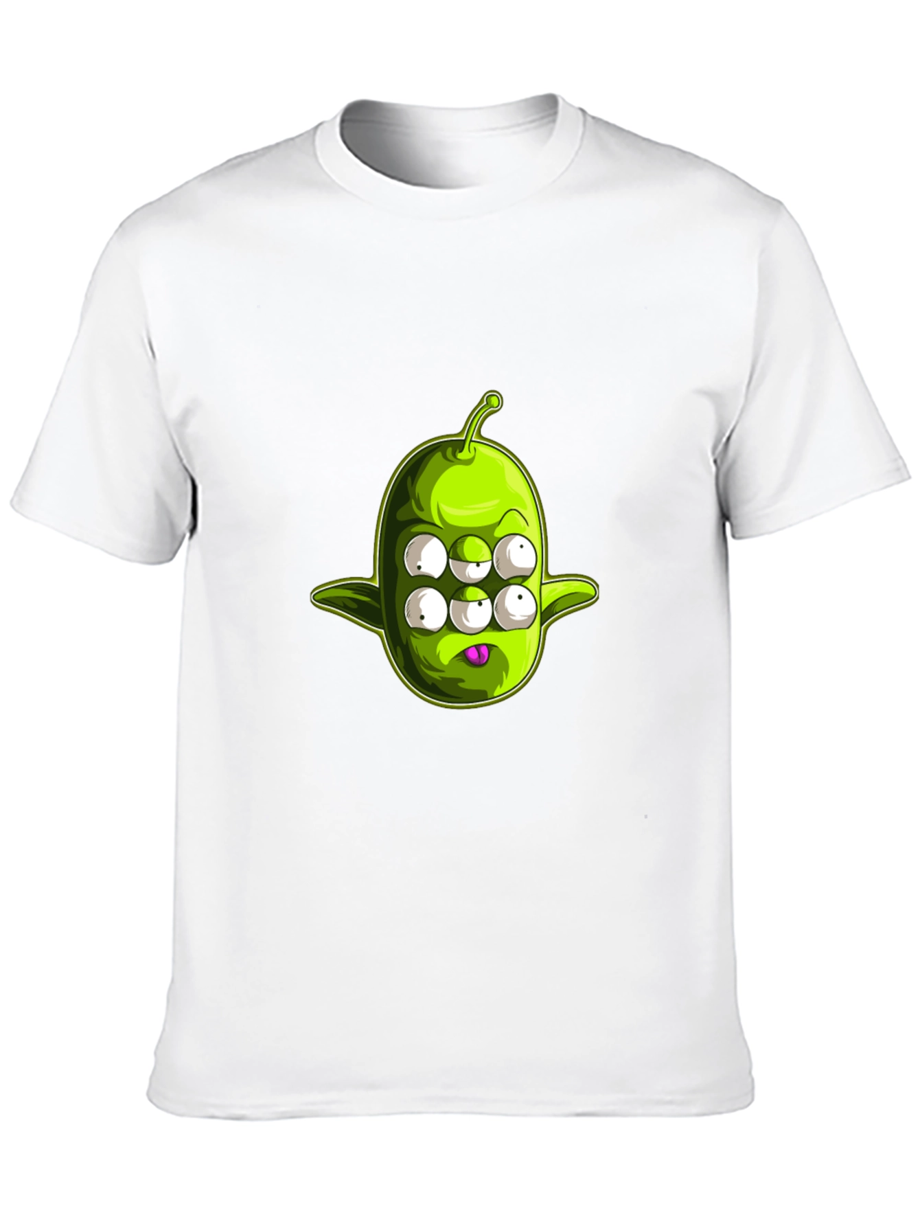 Six-Eyed Alien Graphic T-Shirt - Black