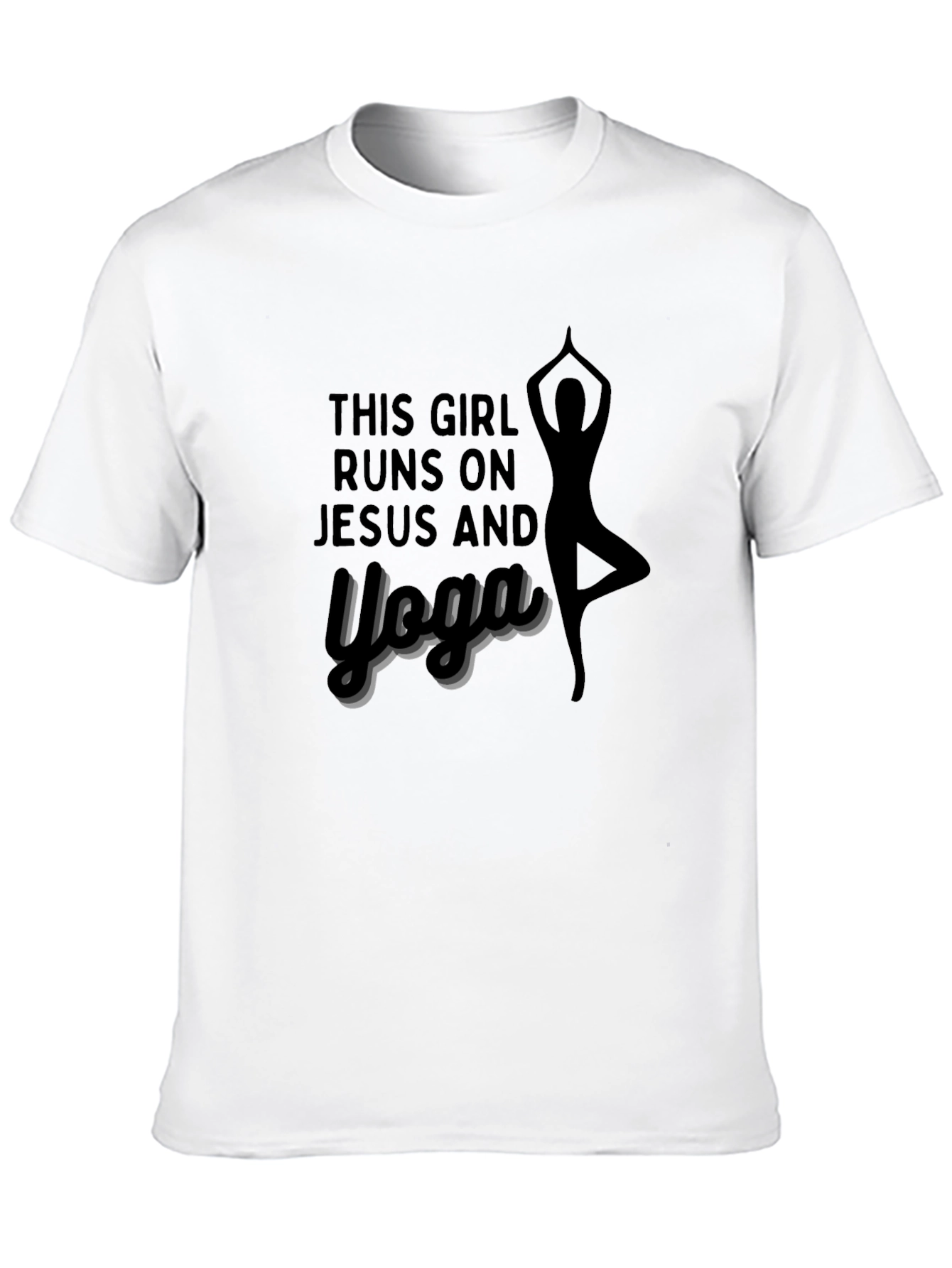 Jesus & Yoga Graphic Tee - Unisex Black T-Shirt