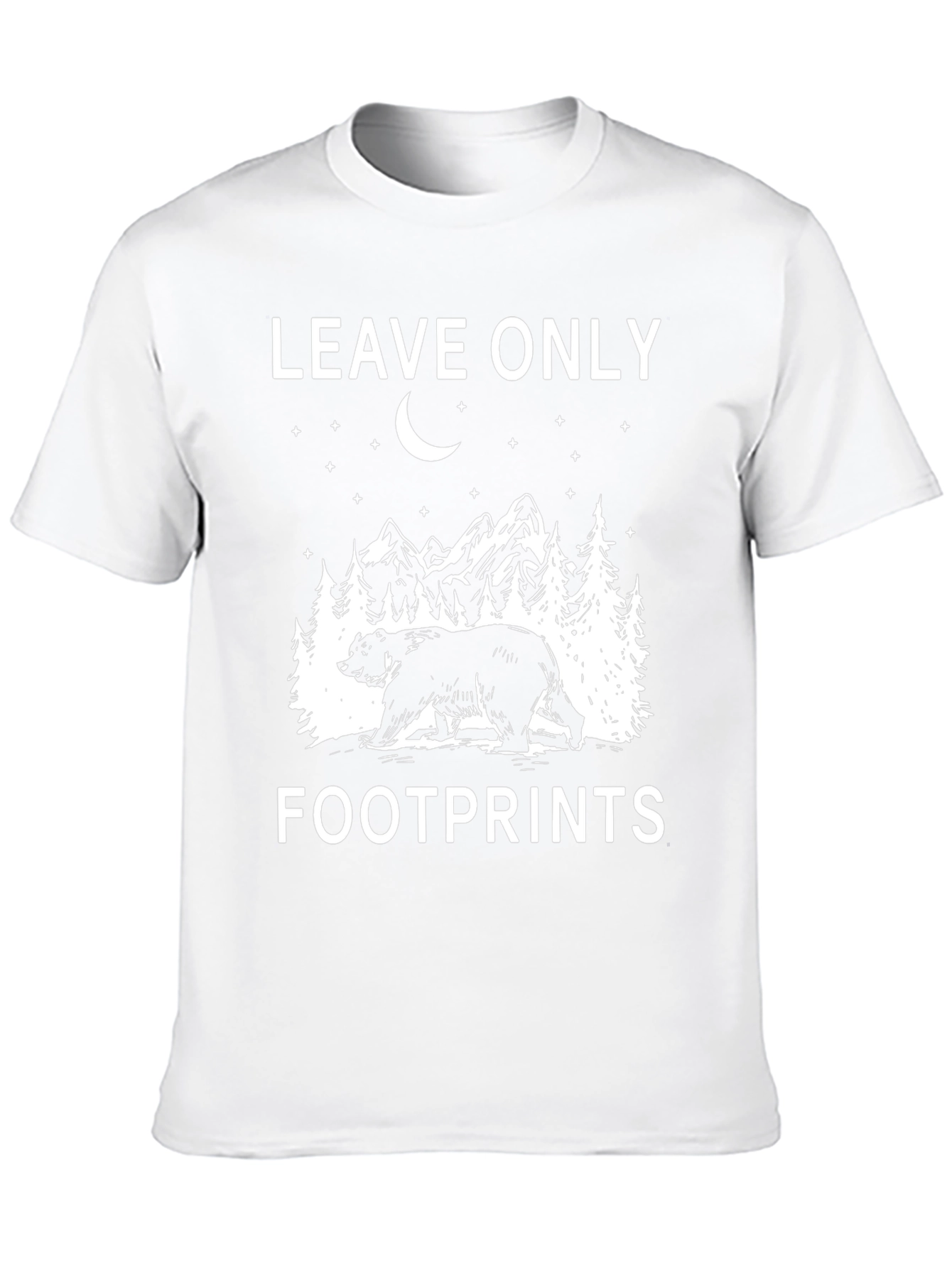 Leave Only Footprints Bear T-Shirt Nature Outdoors