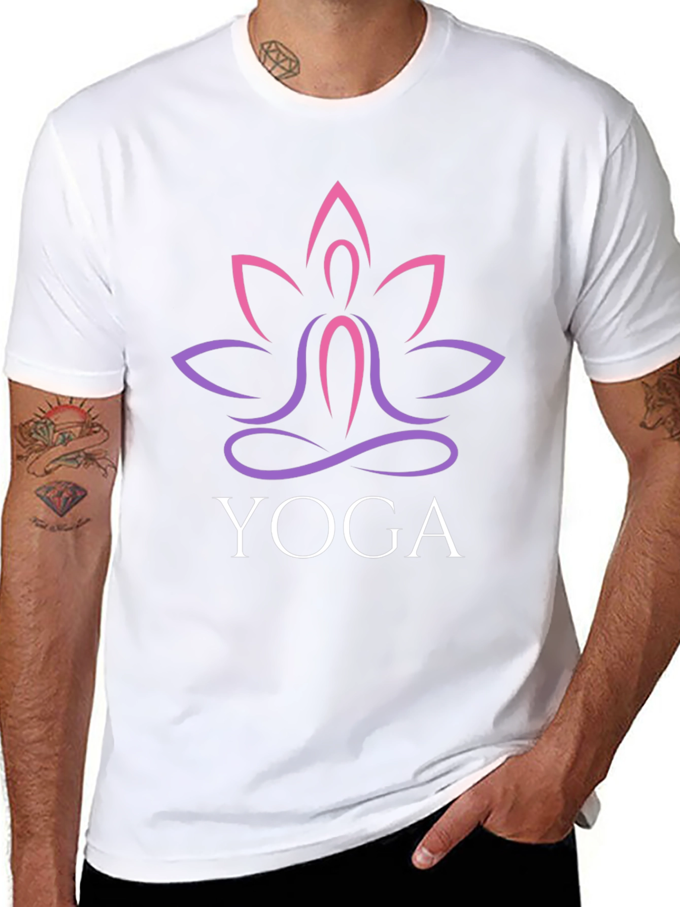 Yoga Lotus Graphic Tee - Stylish Relaxation Shirt