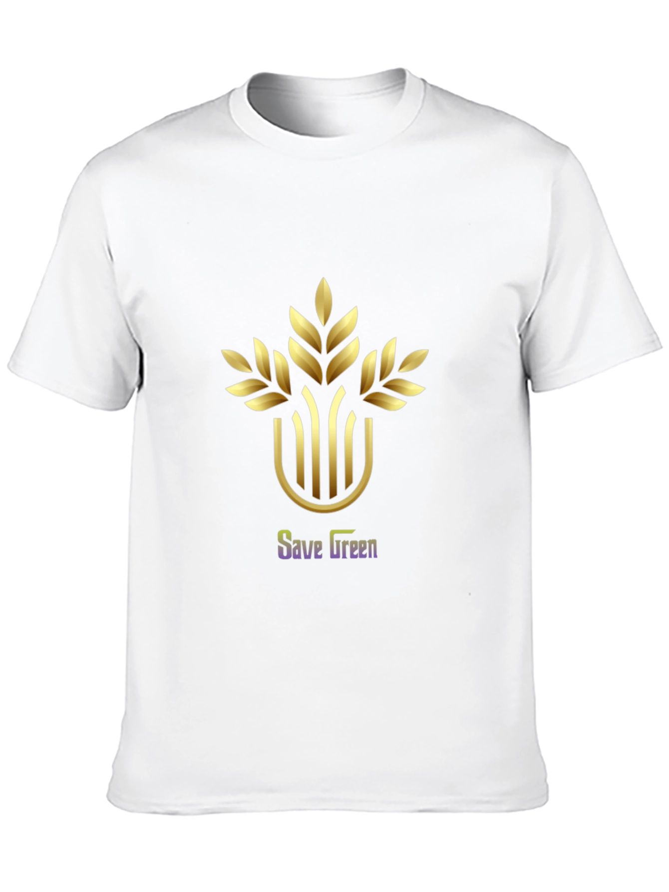 Save Green Graphic Tee - Eco Friendly Black T-Shirt