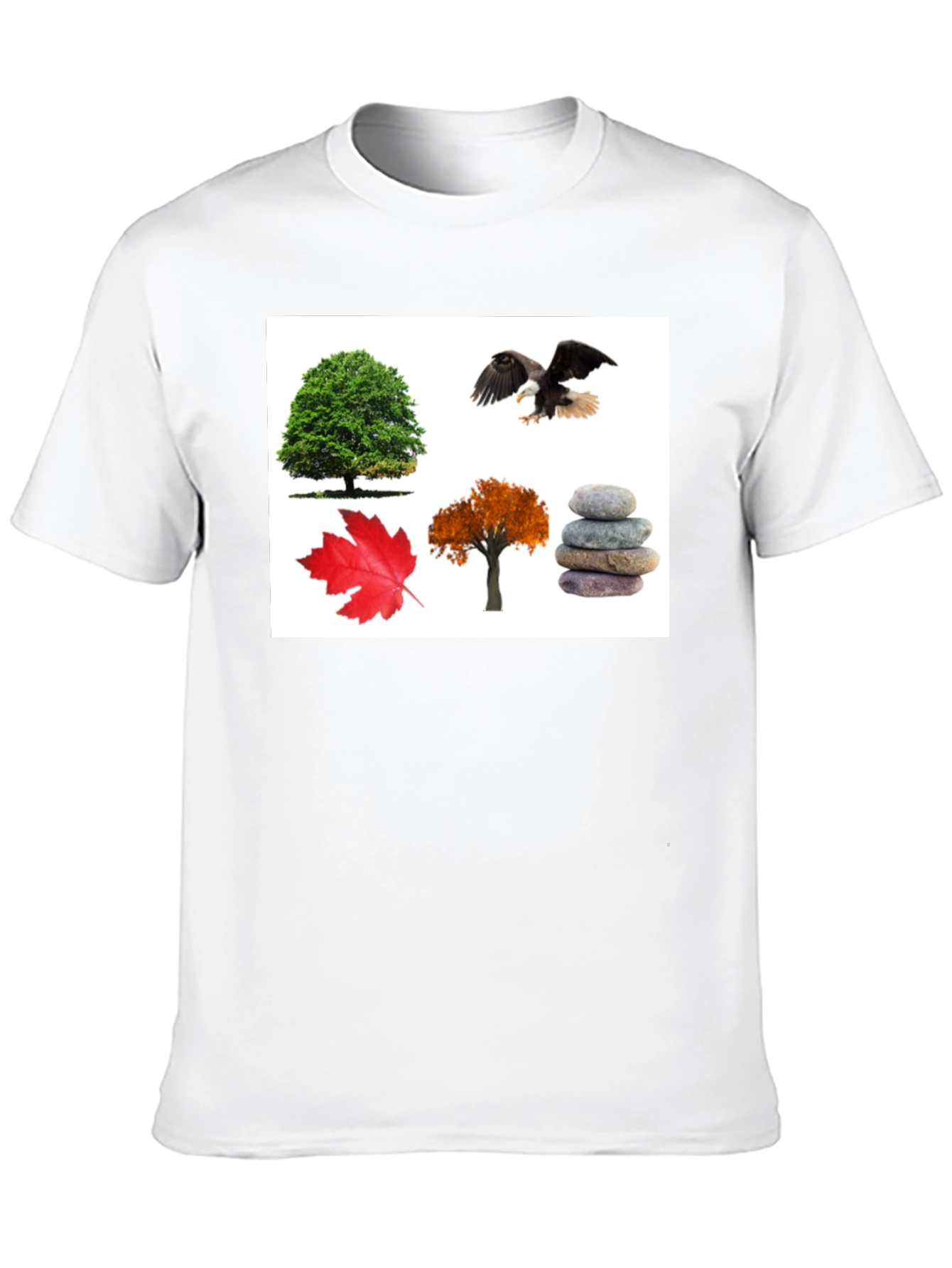 Nature Collage Black T-Shirt