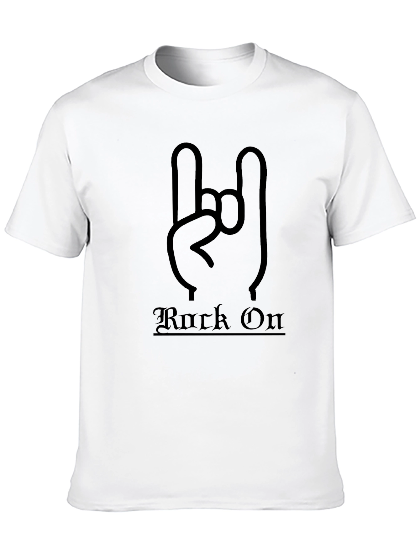 Rock On Black Graphic Tee