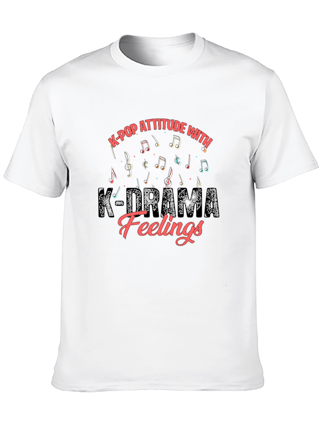 K-Pop Attitude K-Drama Feelings Black Graphic Tee