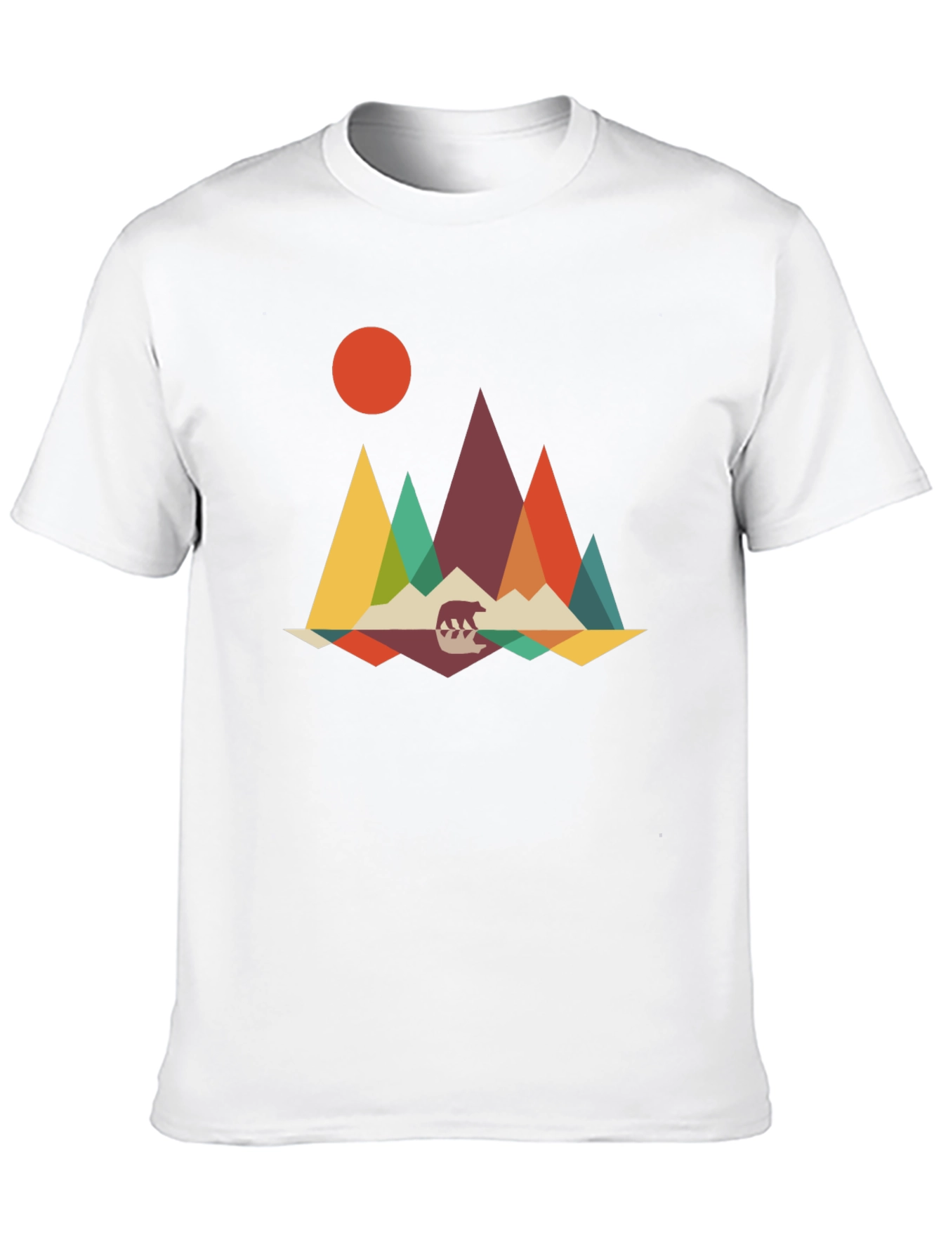 Geometric Mountain Bear Graphic Tee