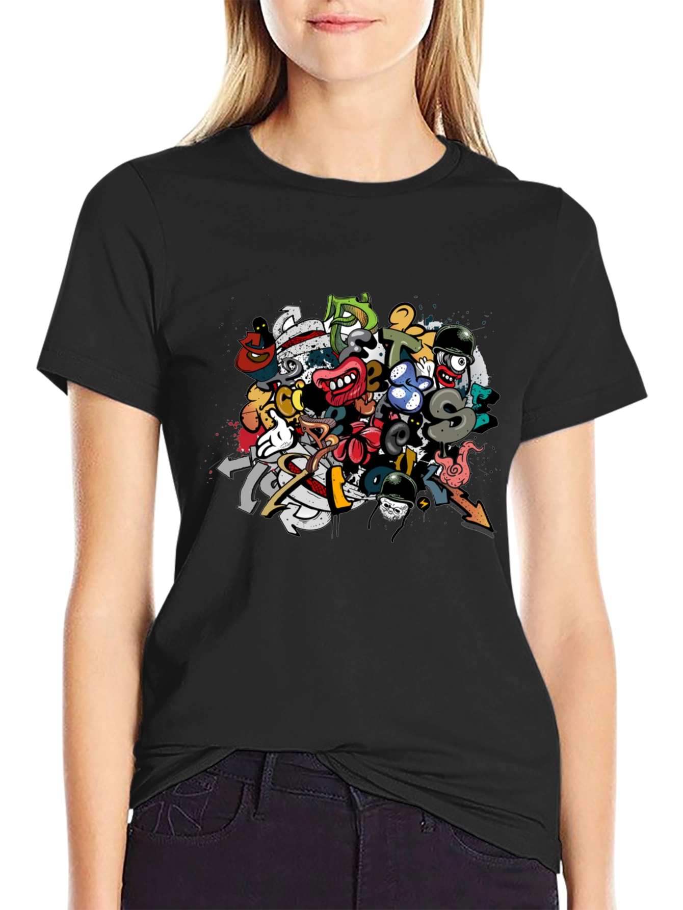 Bold Graffiti Art T-Shirt - Unique Graphic Tee