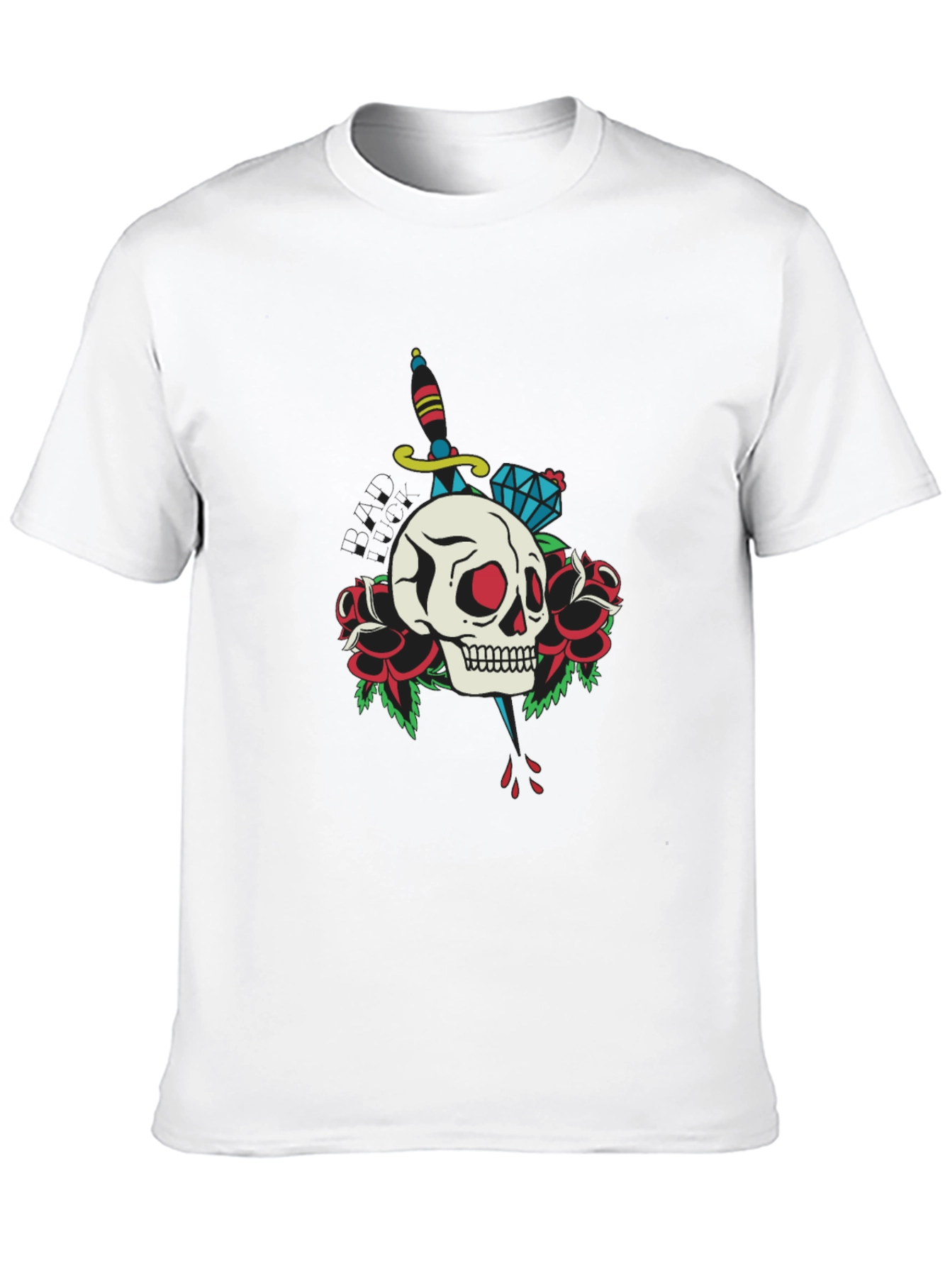 Skull Dagger & Rose Graphic Tee