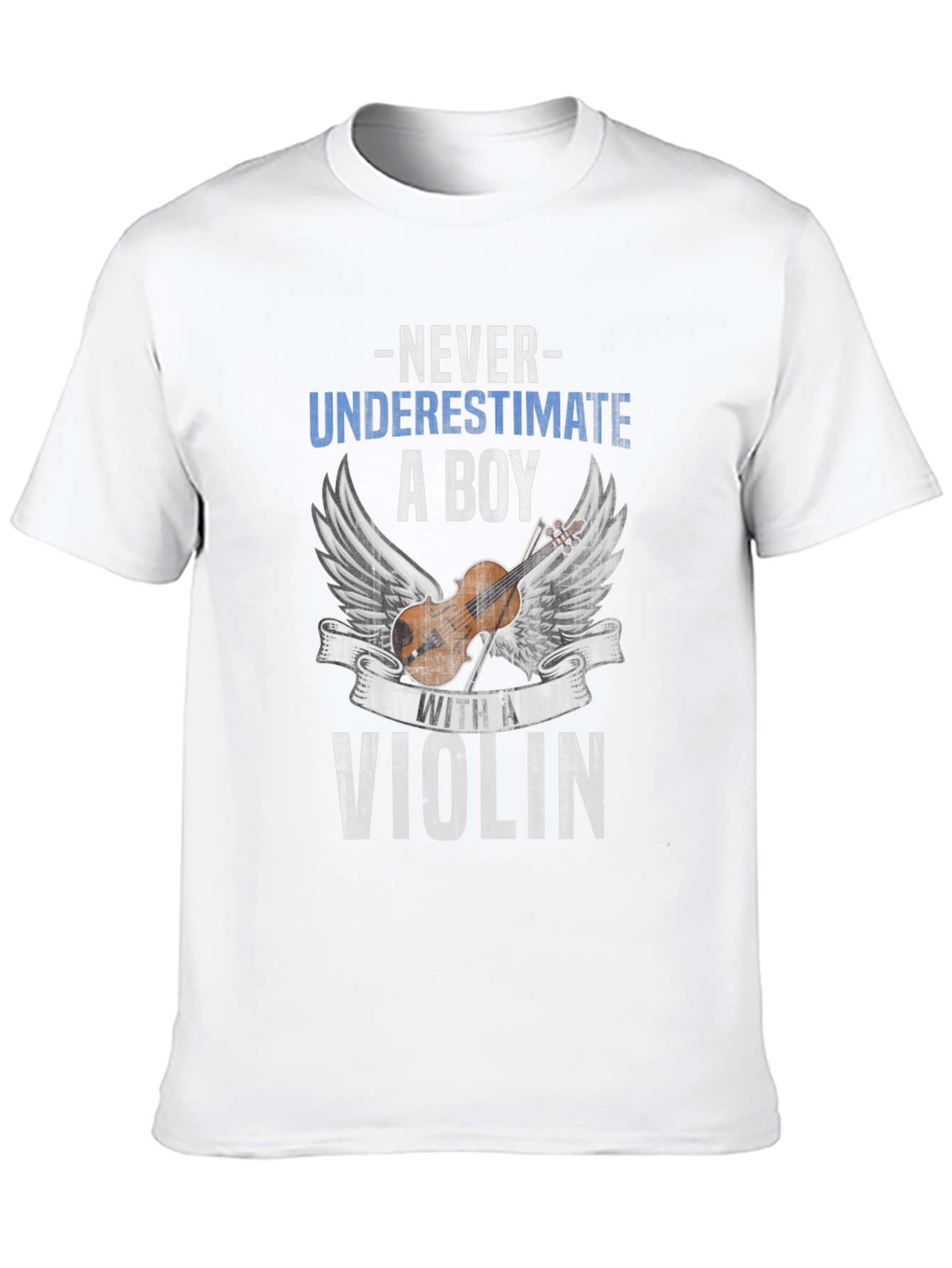 Boy with Violin Graphic T-Shirt Musician Tee