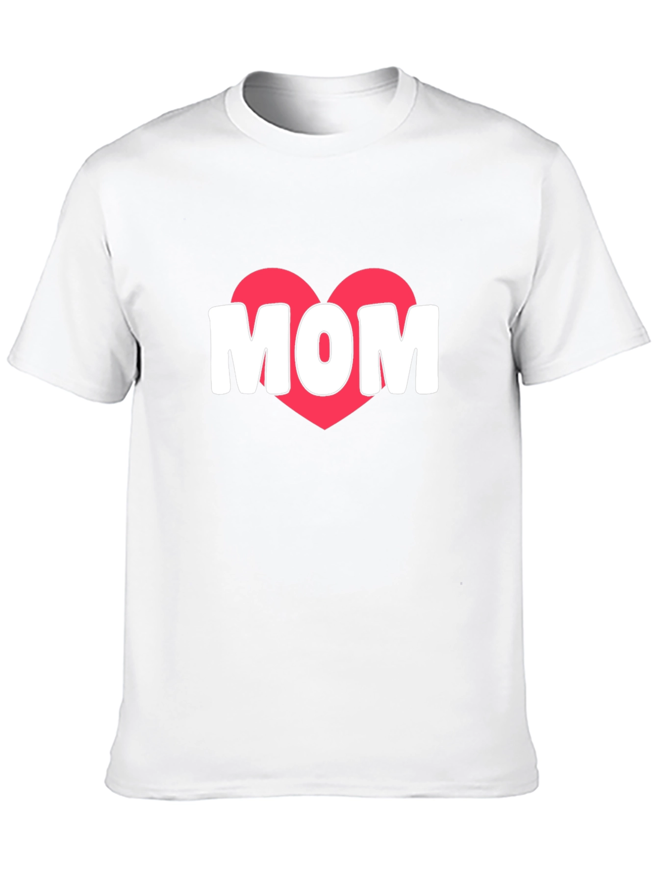 Mom Heart Graphic T-Shirt - Black