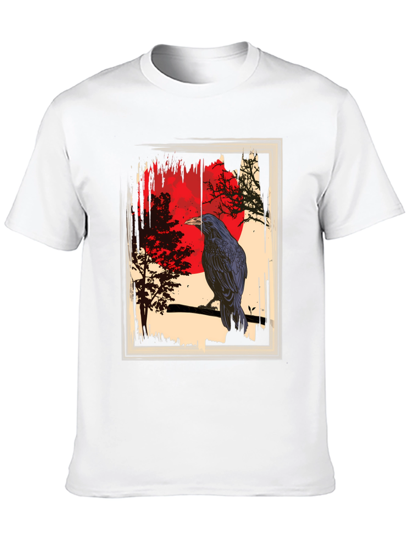 Raven Moon Graphic Tee - Dark Avian Style