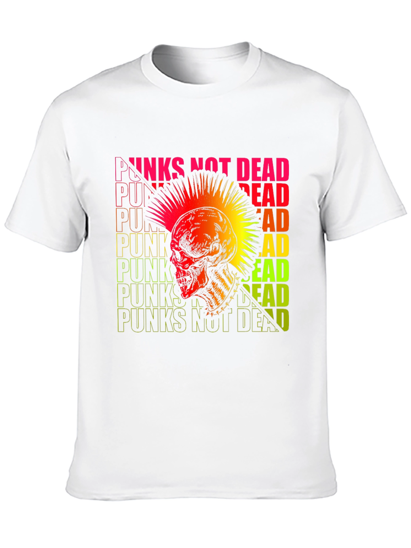 Punk Rock Skull Graphic Tee - Not Dead