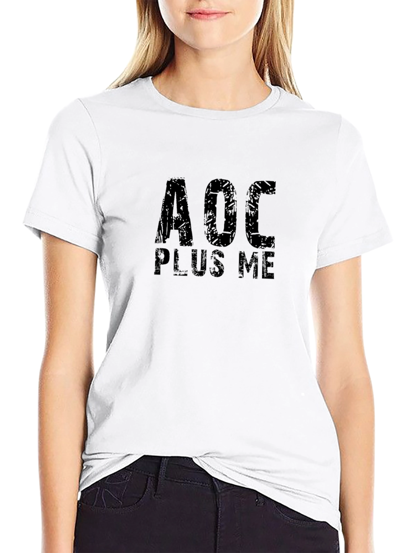 AOC Plus Me Black Graphic Tee