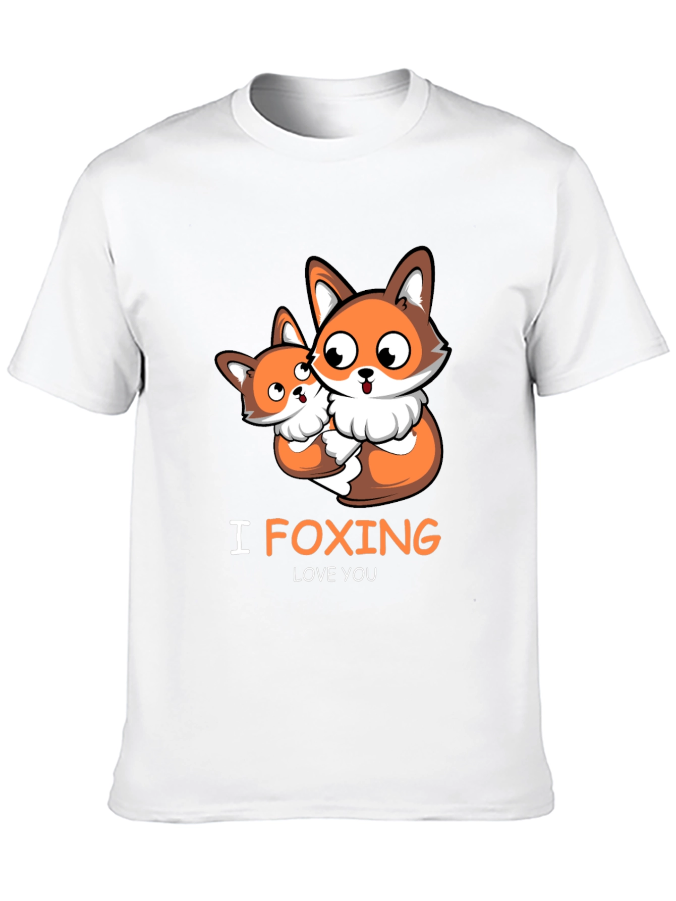 Cute Fox I Foxing Love You Graphic T-Shirt