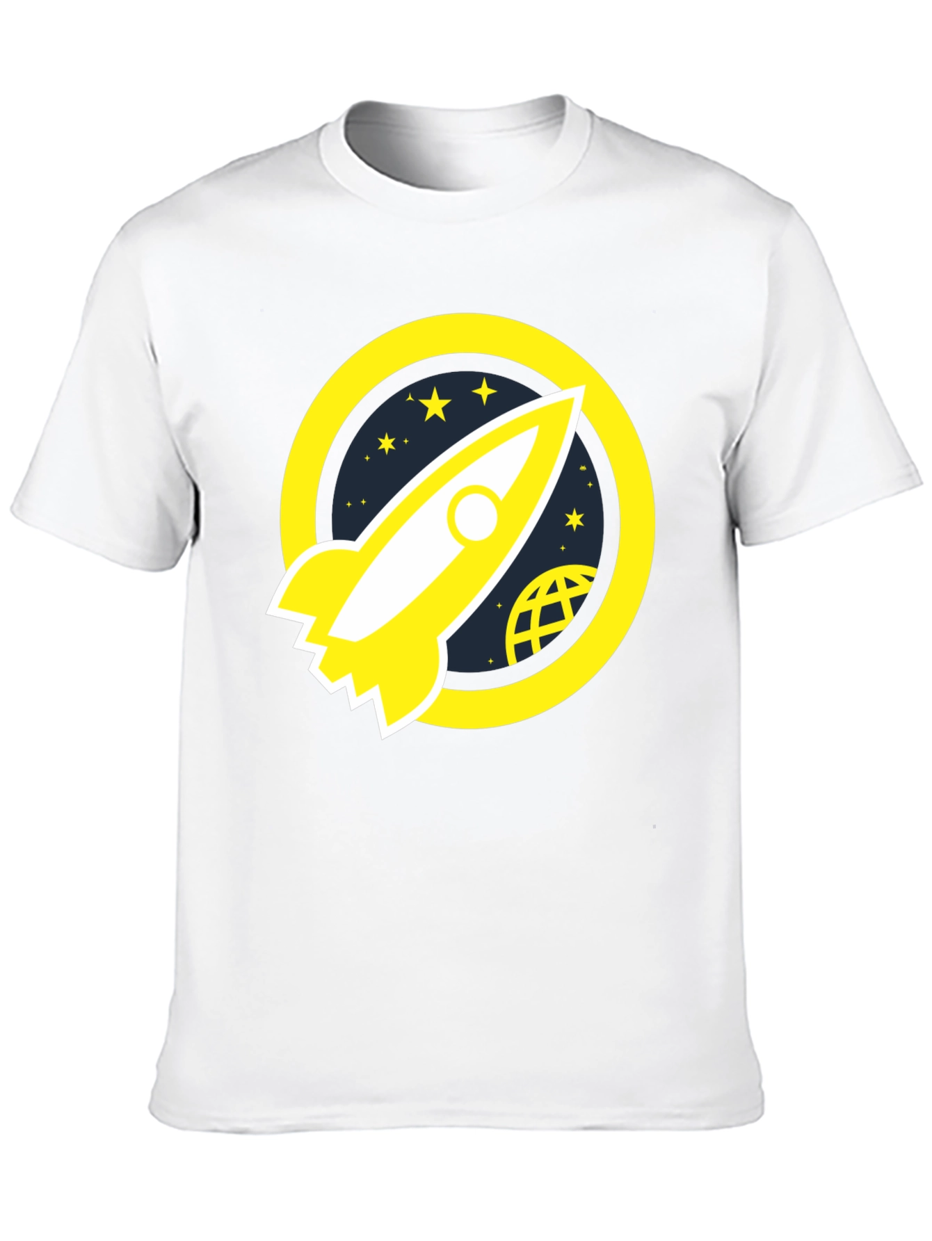 Rocket Launch Graphic Tee - Black Cotton T-Shirt