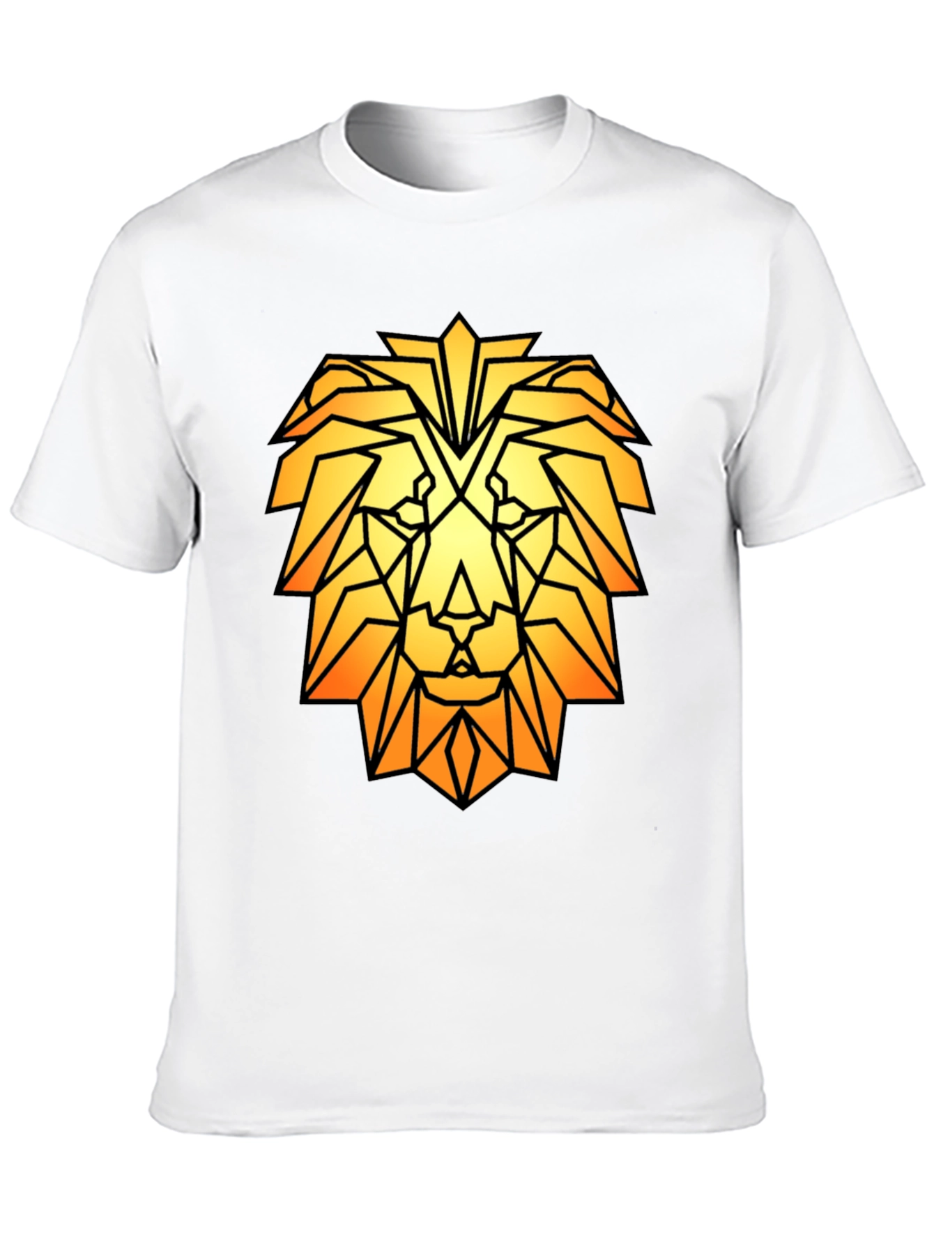 Geometric Lion Graphic Tee - Modern Style