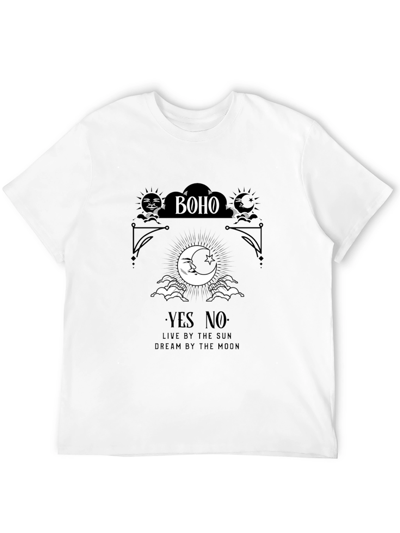 Boho Sun & Moon Graphic Tee - Dreamy Vibes
