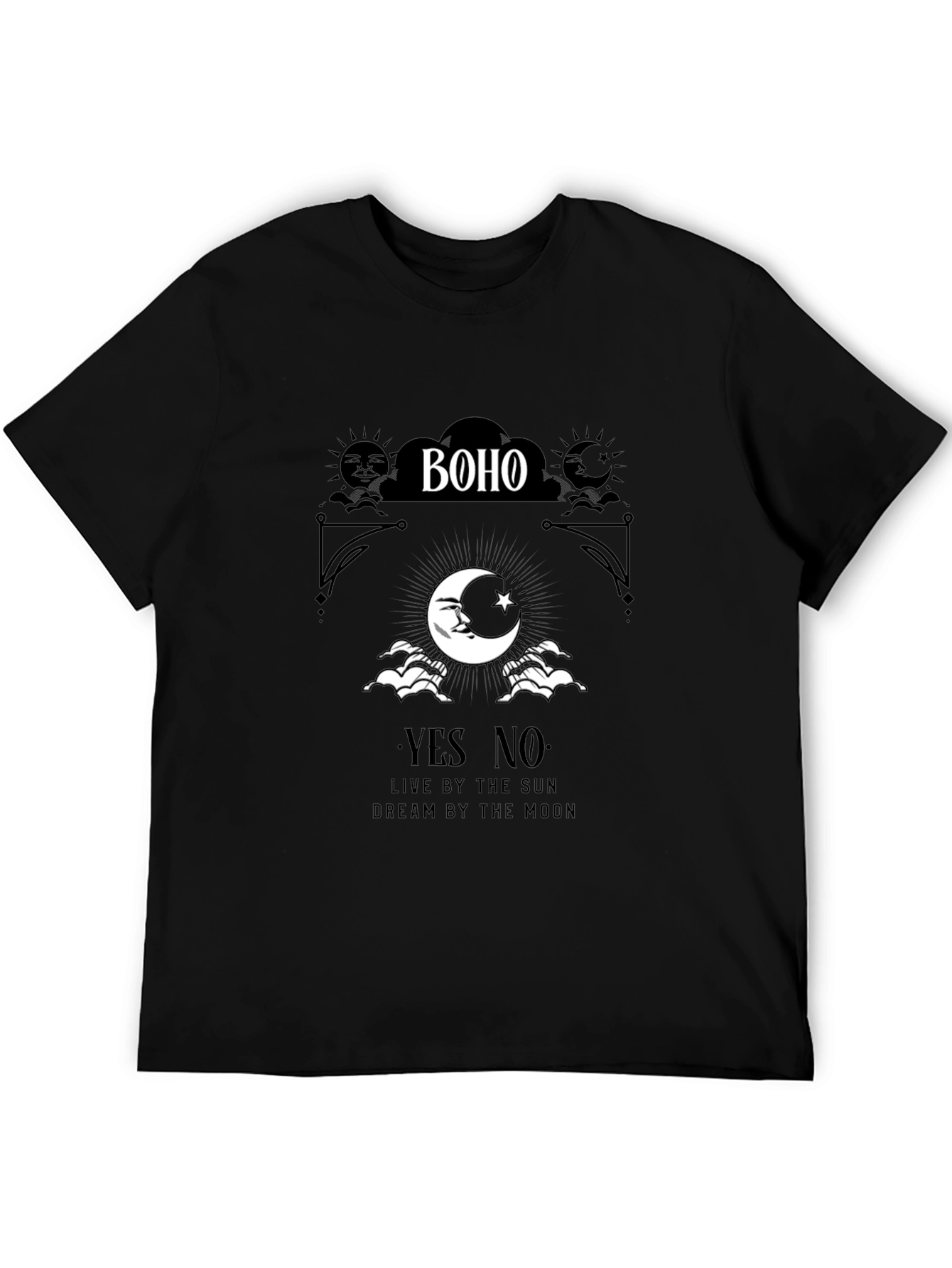 Boho Sun & Moon Graphic Tee - Dreamy Vibes