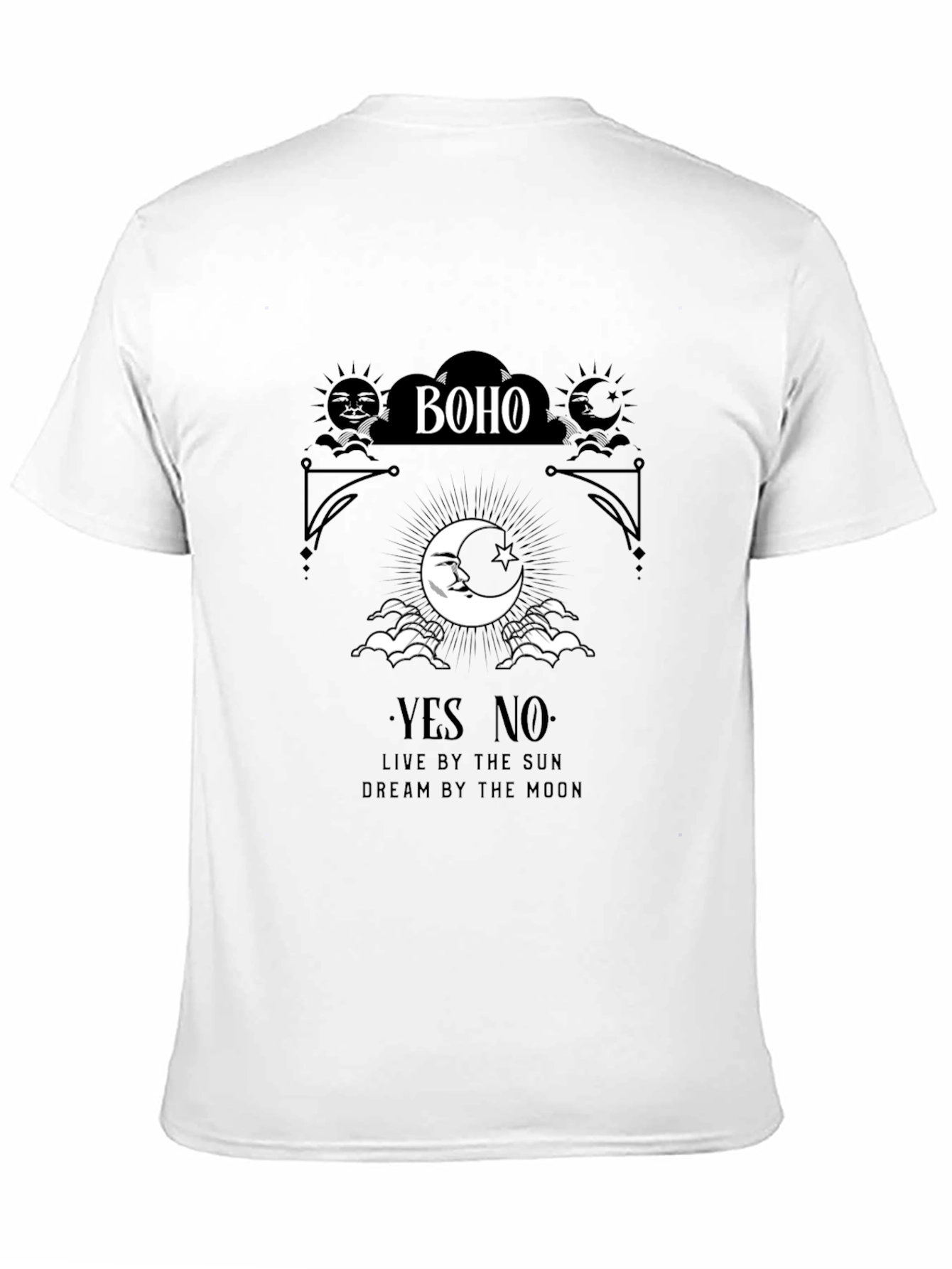 Boho Sun & Moon Graphic Tee - Dreamy Vibes