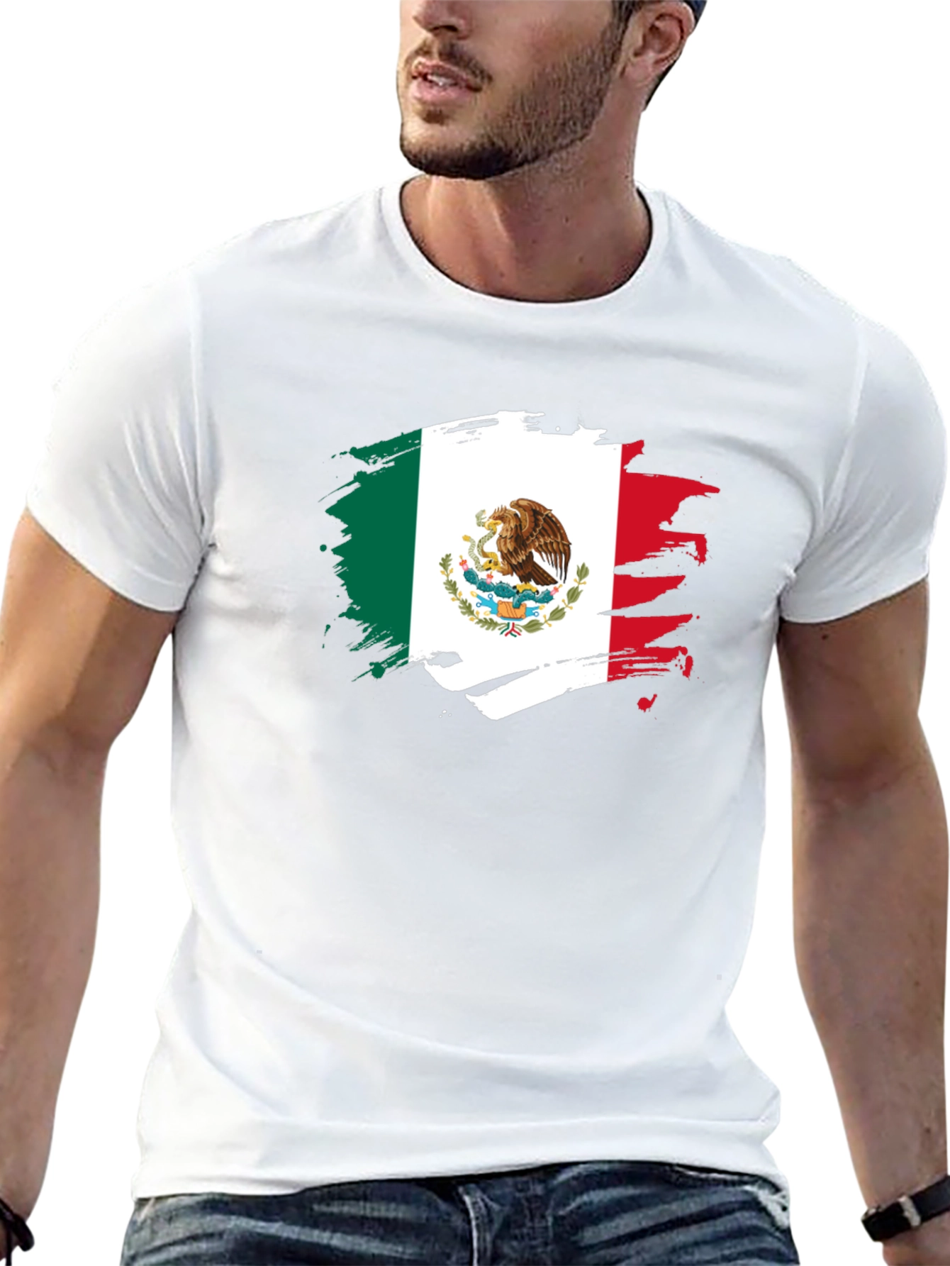 Mexico Flag T-Shirt - Black Graphic Tee