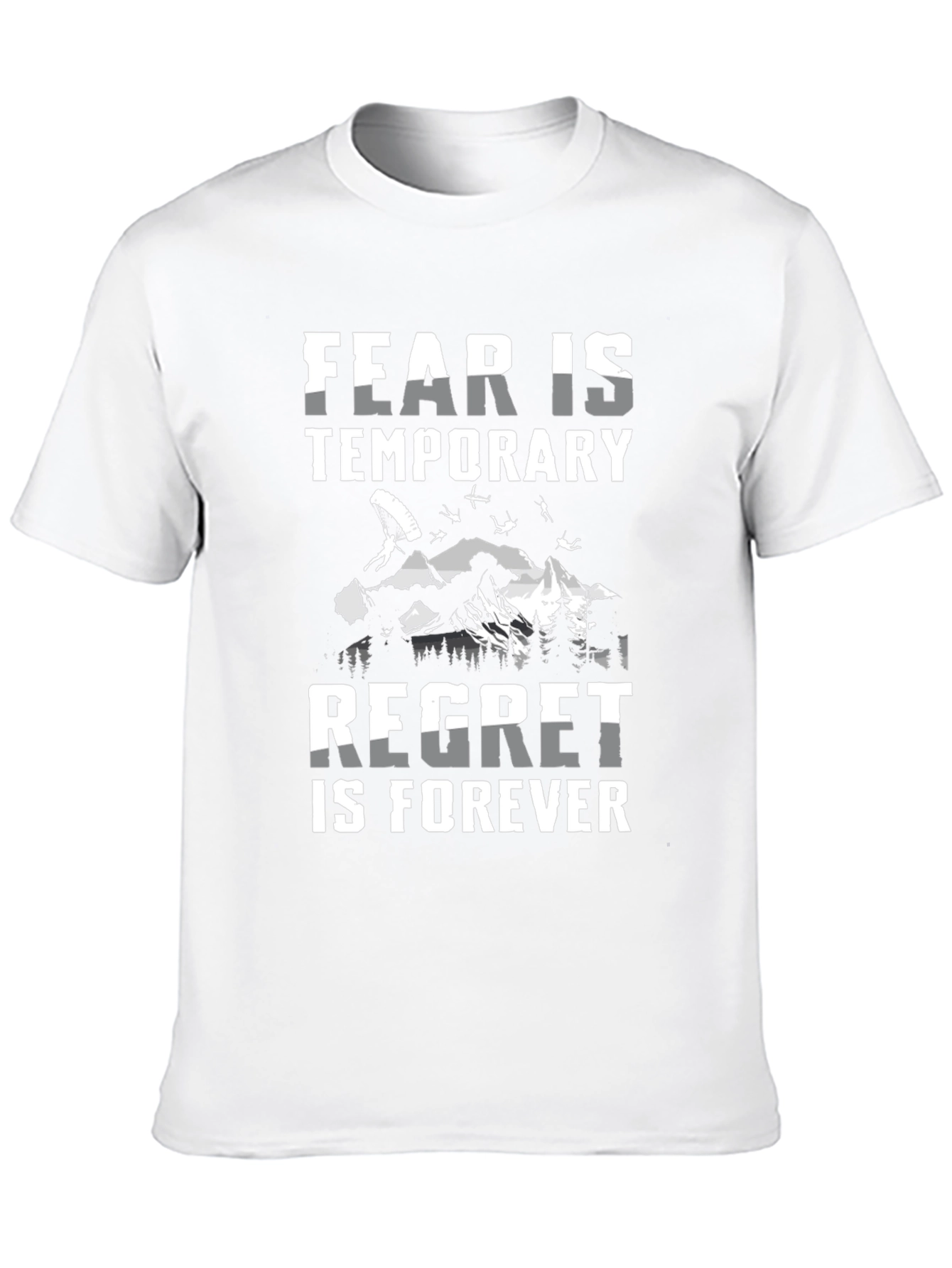 Fear is Temporary T-Shirt - Skydiving Adventure Tee