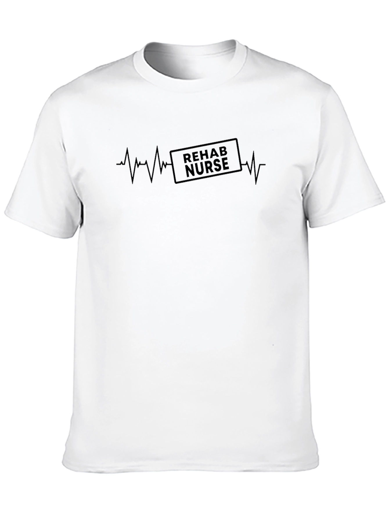 Rehab Nurse Heartbeat T-Shirt - Medical Profession Tee