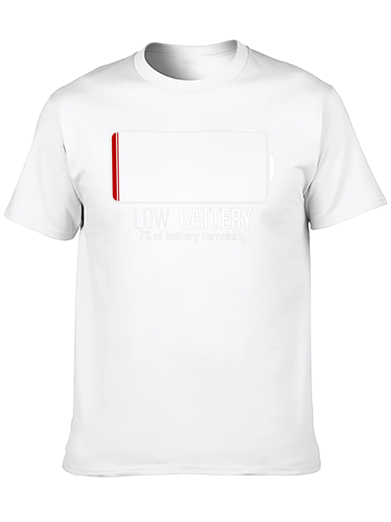 Low Battery Funny Graphic T-Shirt