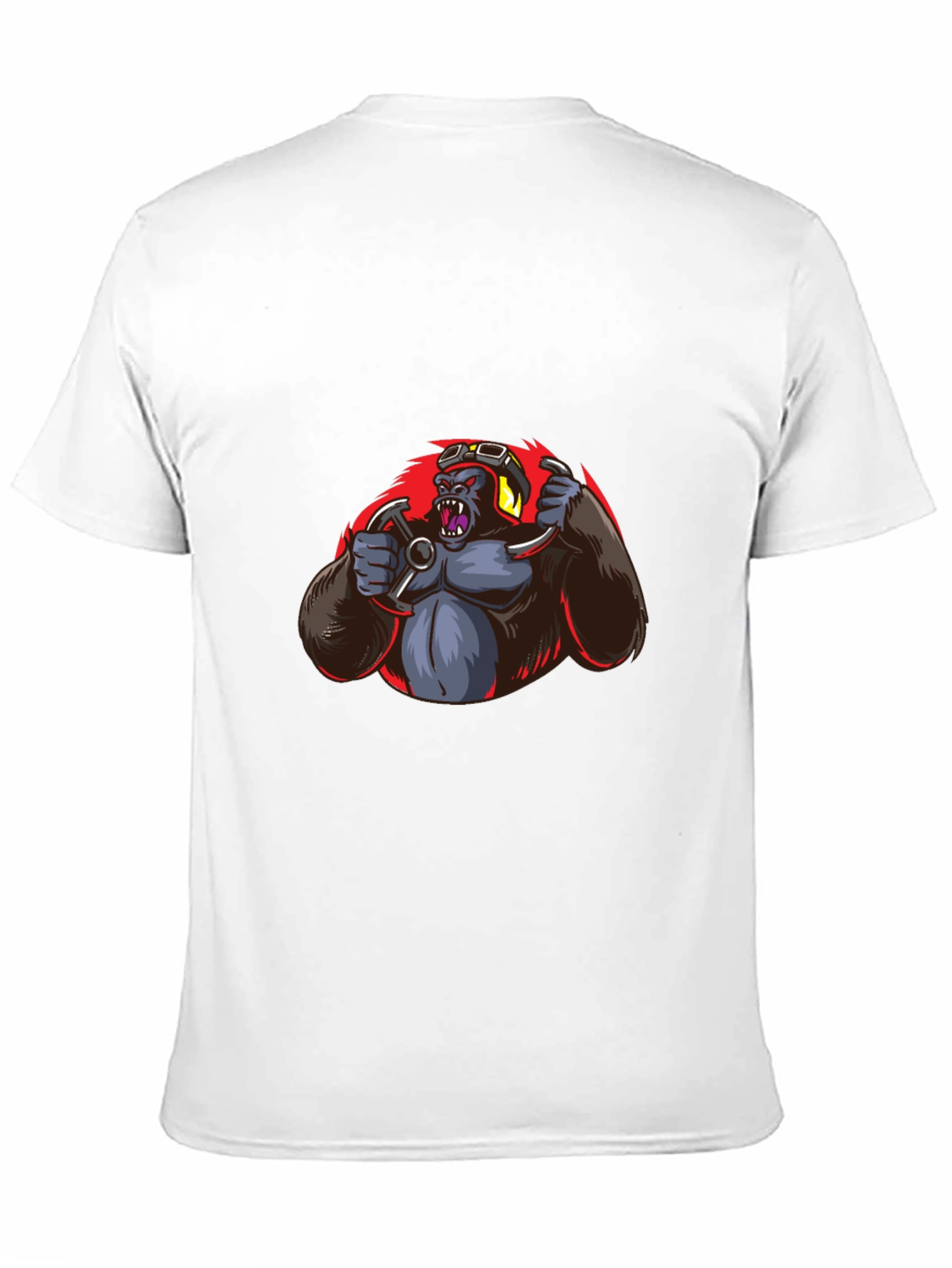 Biker Gorilla Graphic Tee - Black