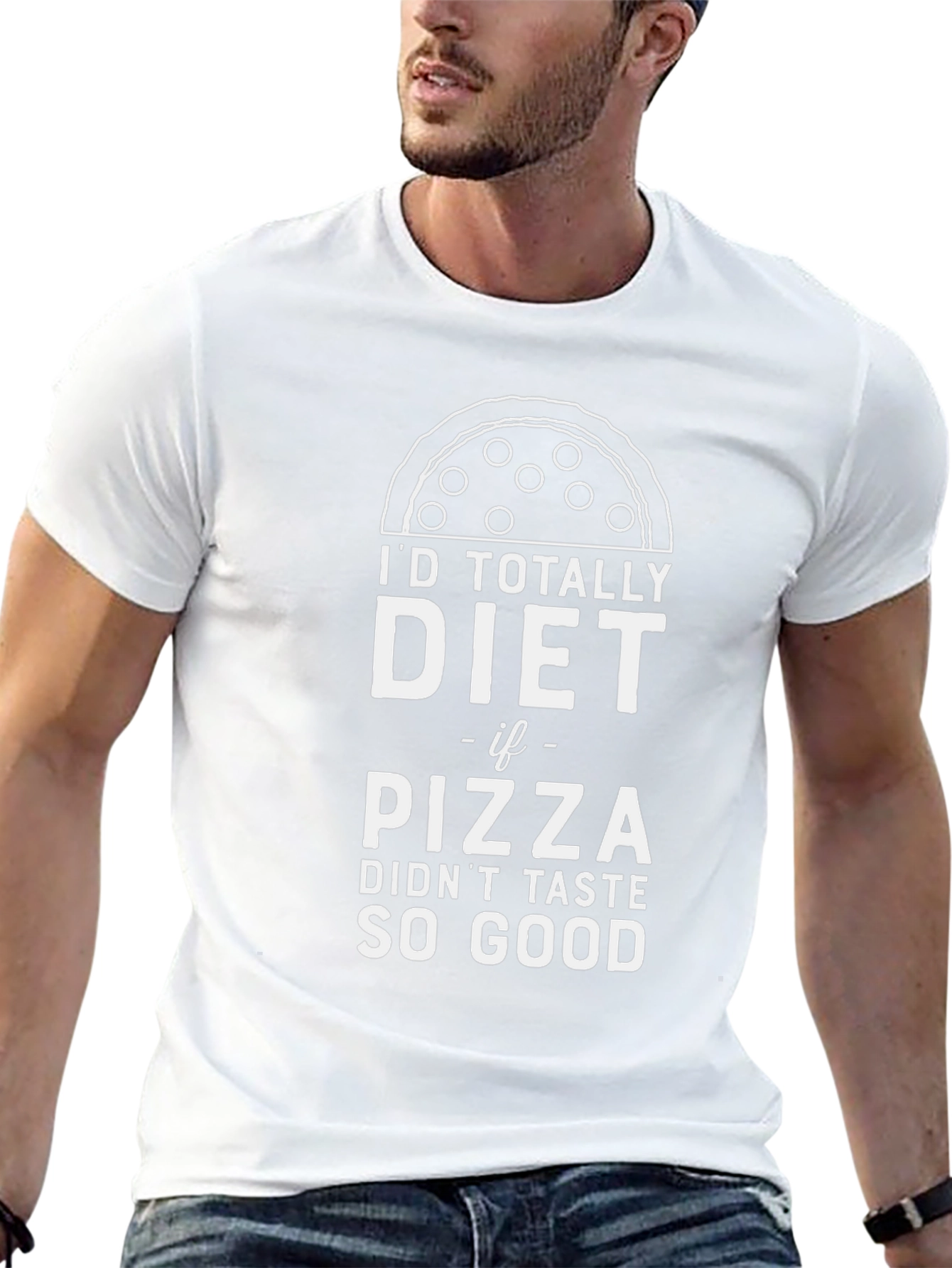 Funny Pizza Diet T-Shirt - Id Totally Diet If...