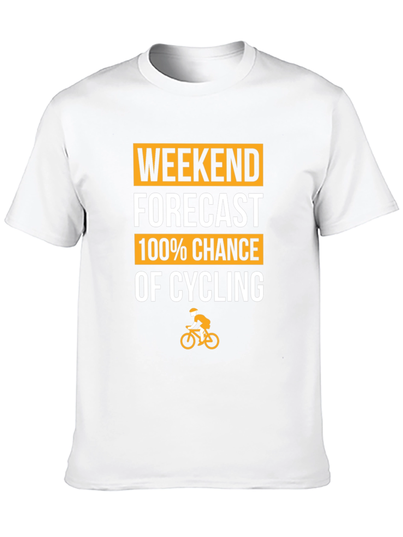 Cycling Forecast T-Shirt - 100% Chance of Cycling!