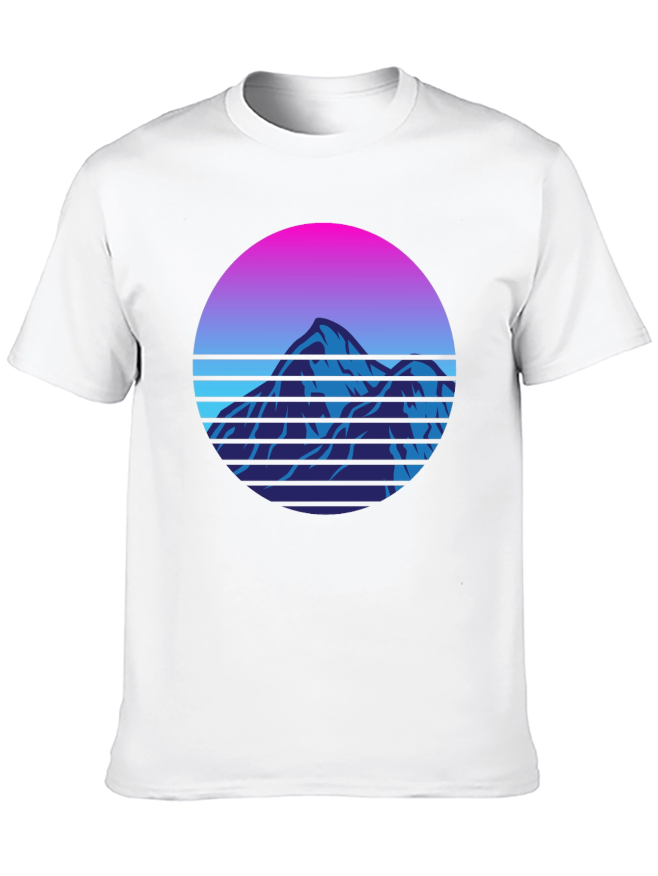 Retro Mountain Graphic Tee - 80s Style T-Shirt