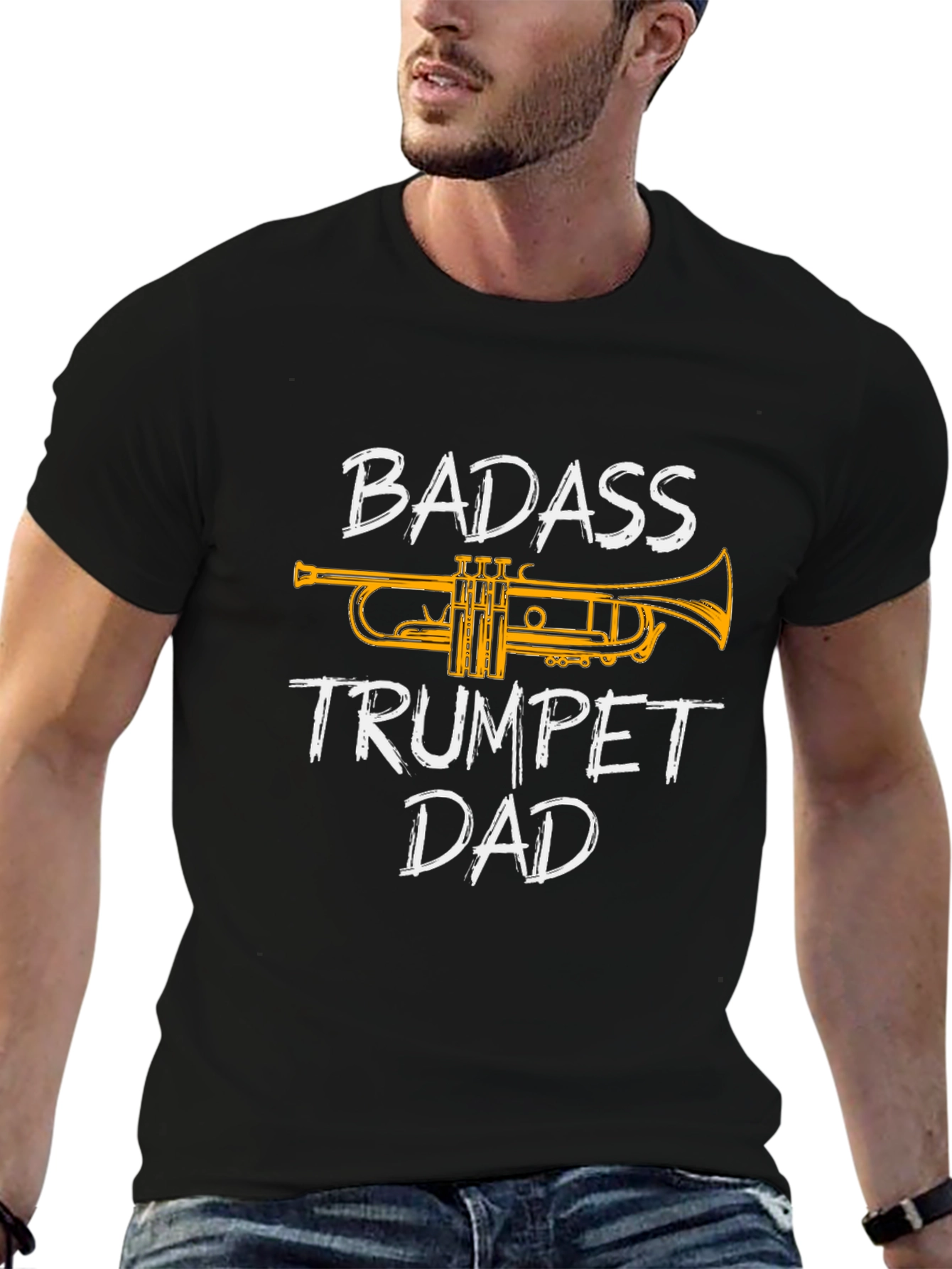 Badass Trumpet Dad T-Shirt - Musician Gift