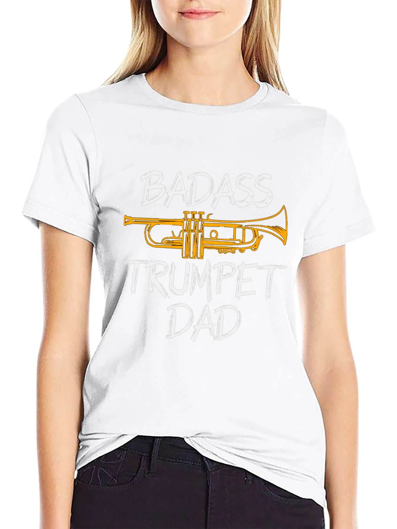 Badass Trumpet Dad T-Shirt - Musician Gift