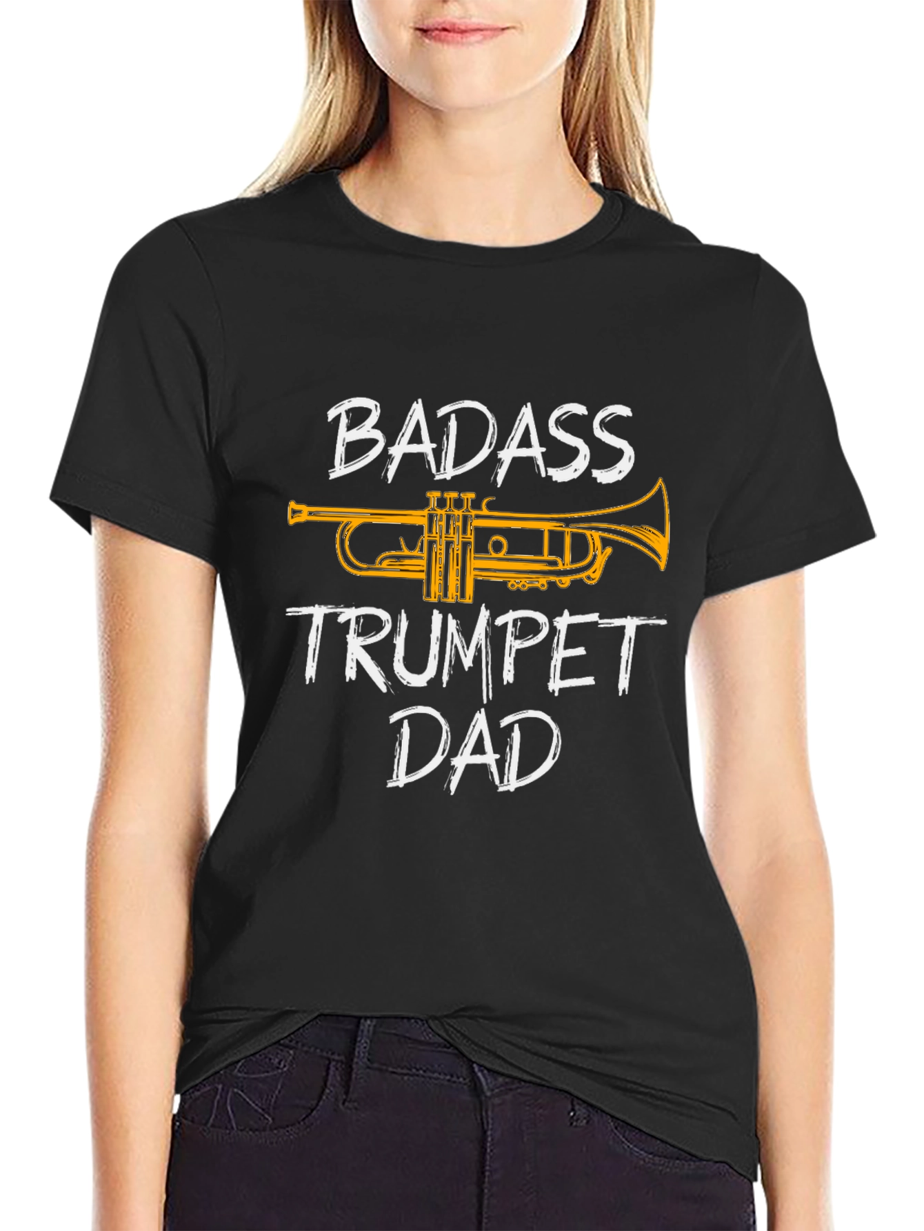 Badass Trumpet Dad T-Shirt - Musician Gift