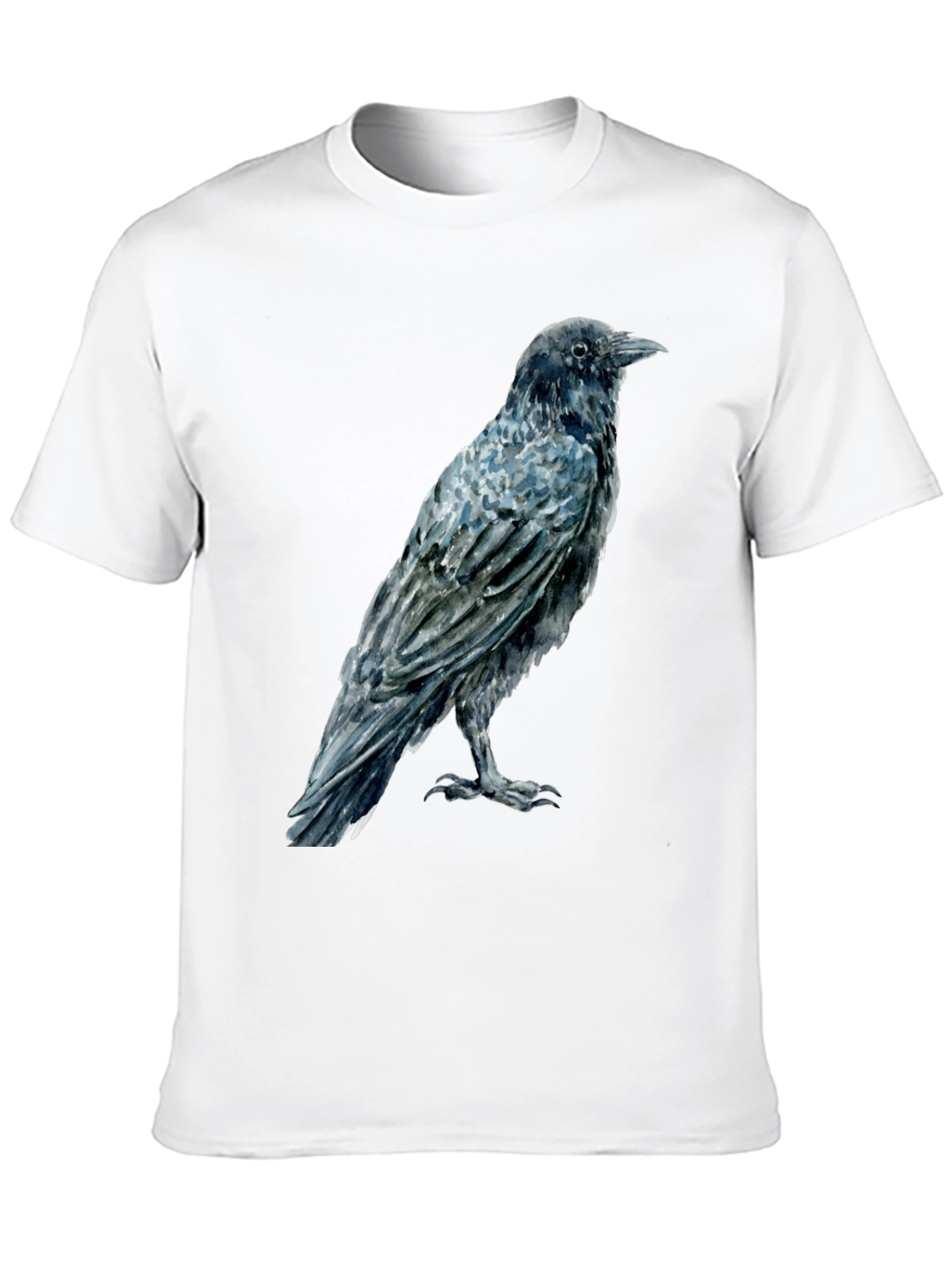 Raven Print Mens Black T-Shirt