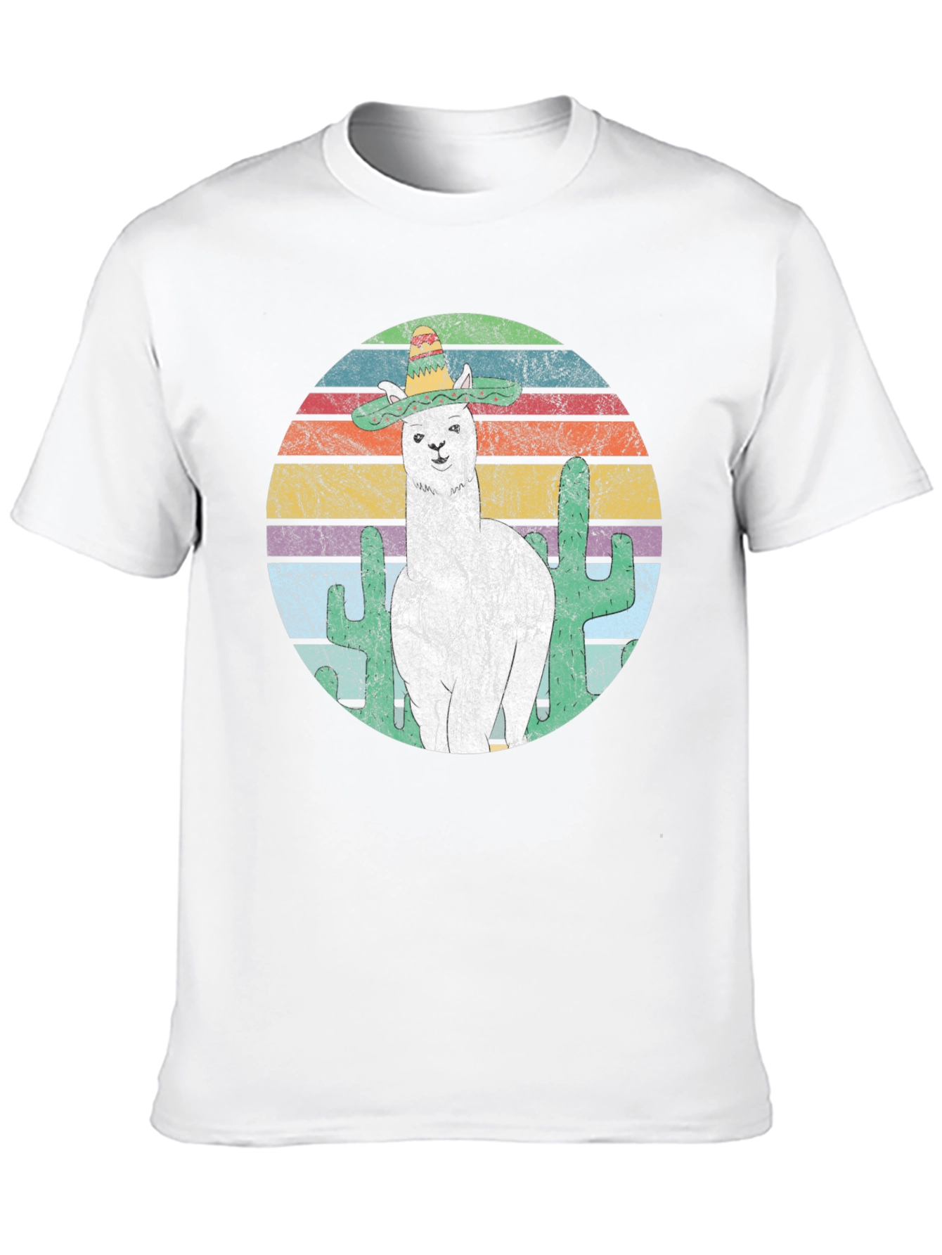 Llama Sombrero T-Shirt - Cactus Graphic Tee