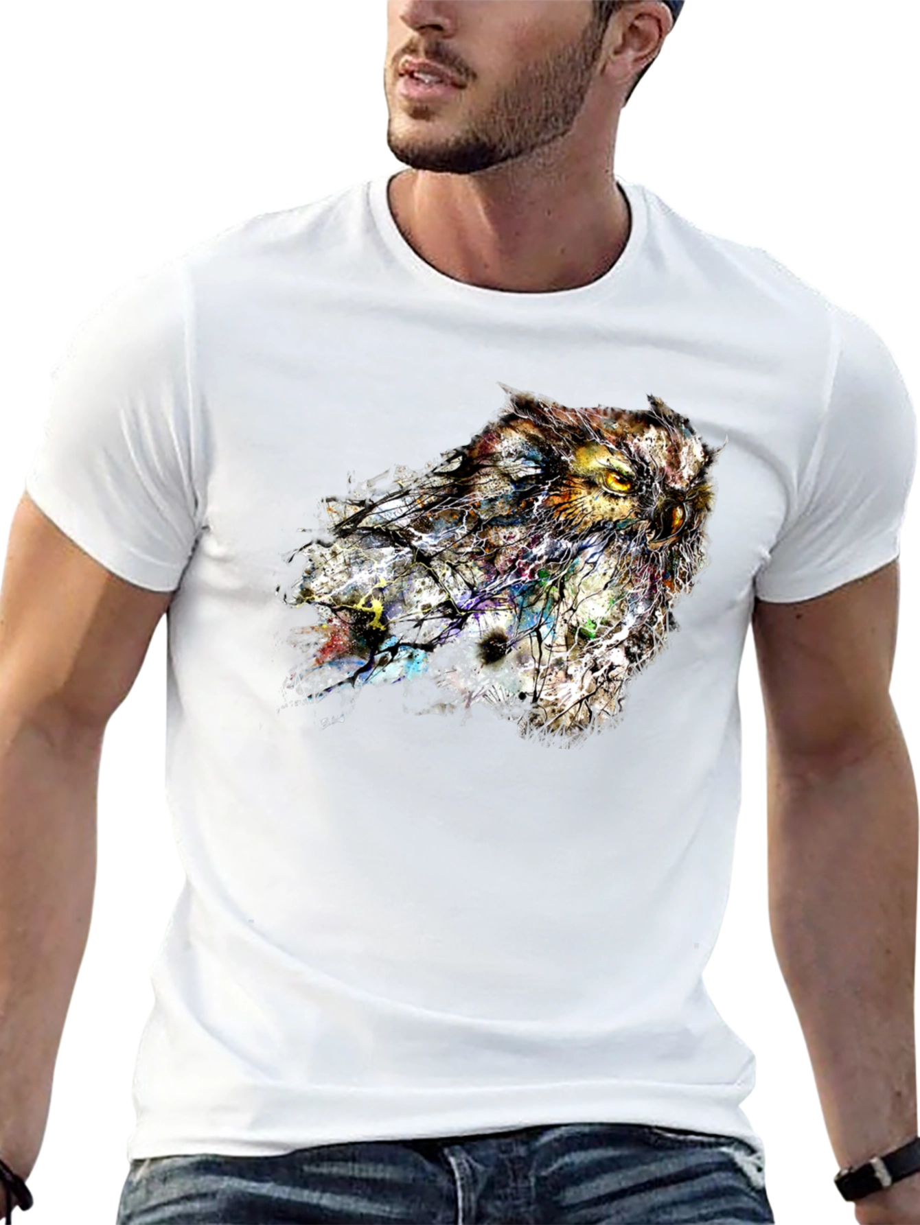 Owl Graphic Print T-Shirt