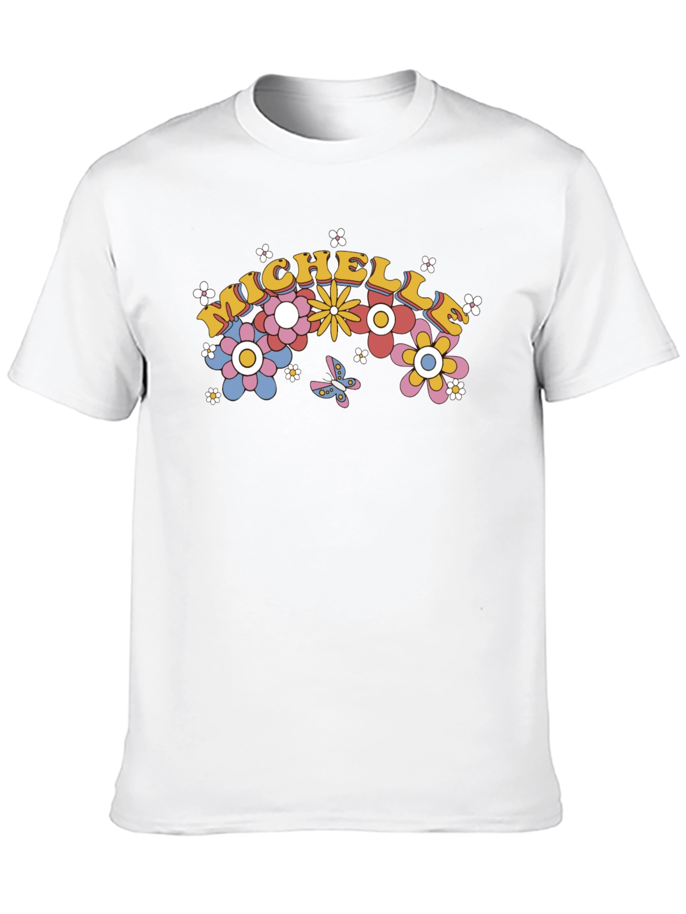 Michelle Floral T-Shirt - Retro Groovy Style
