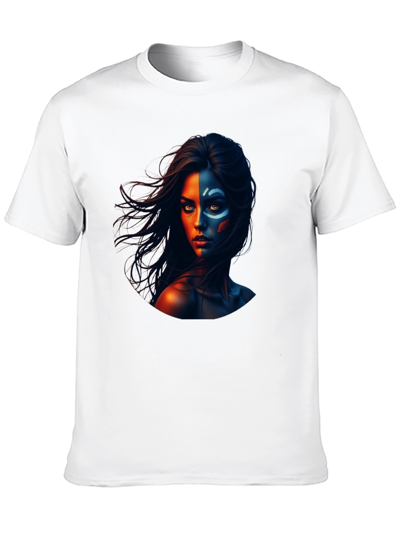 Dual Face Graphic Black T-Shirt