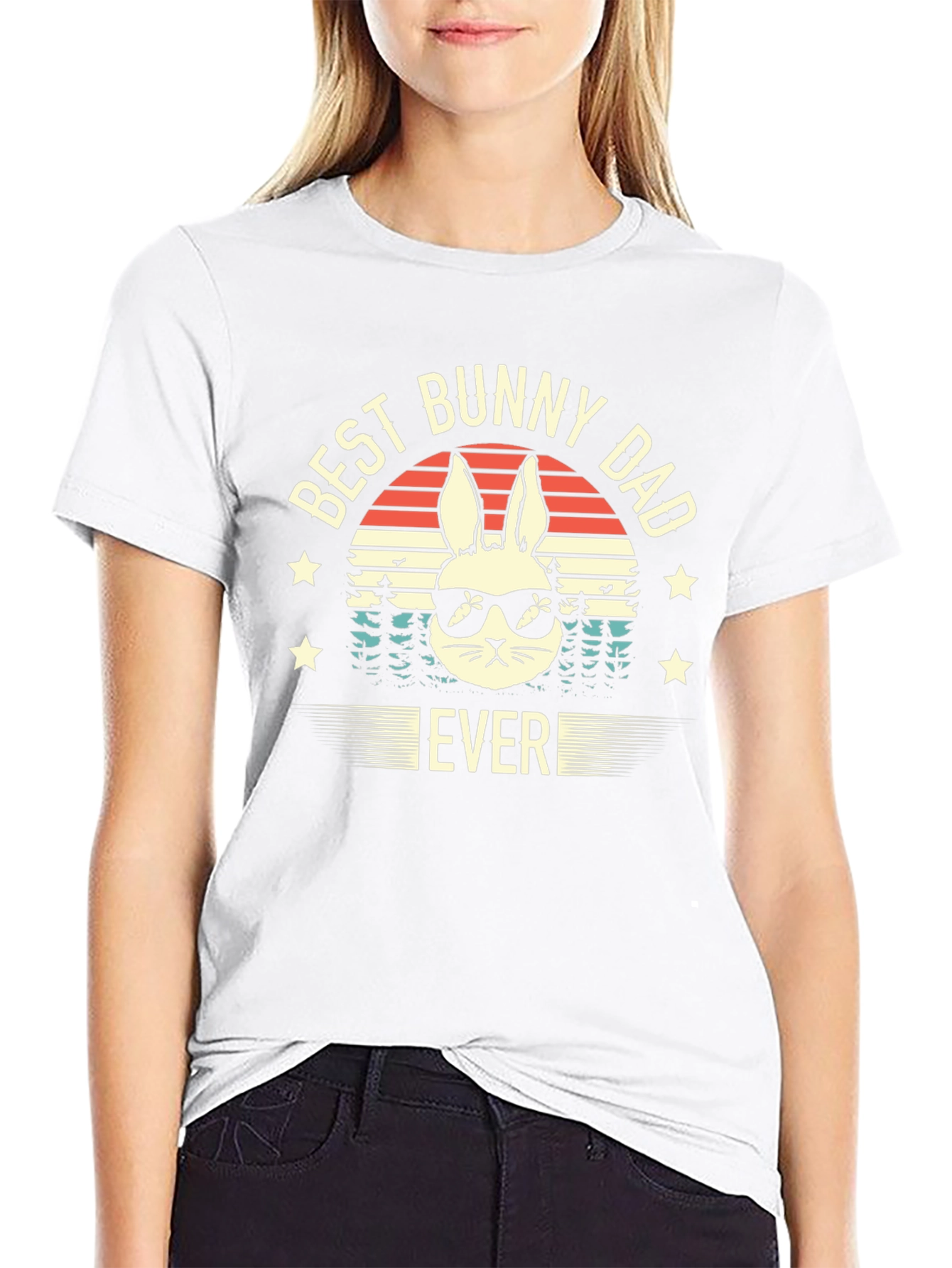 Best Bunny Dad Ever Graphic T-Shirt
