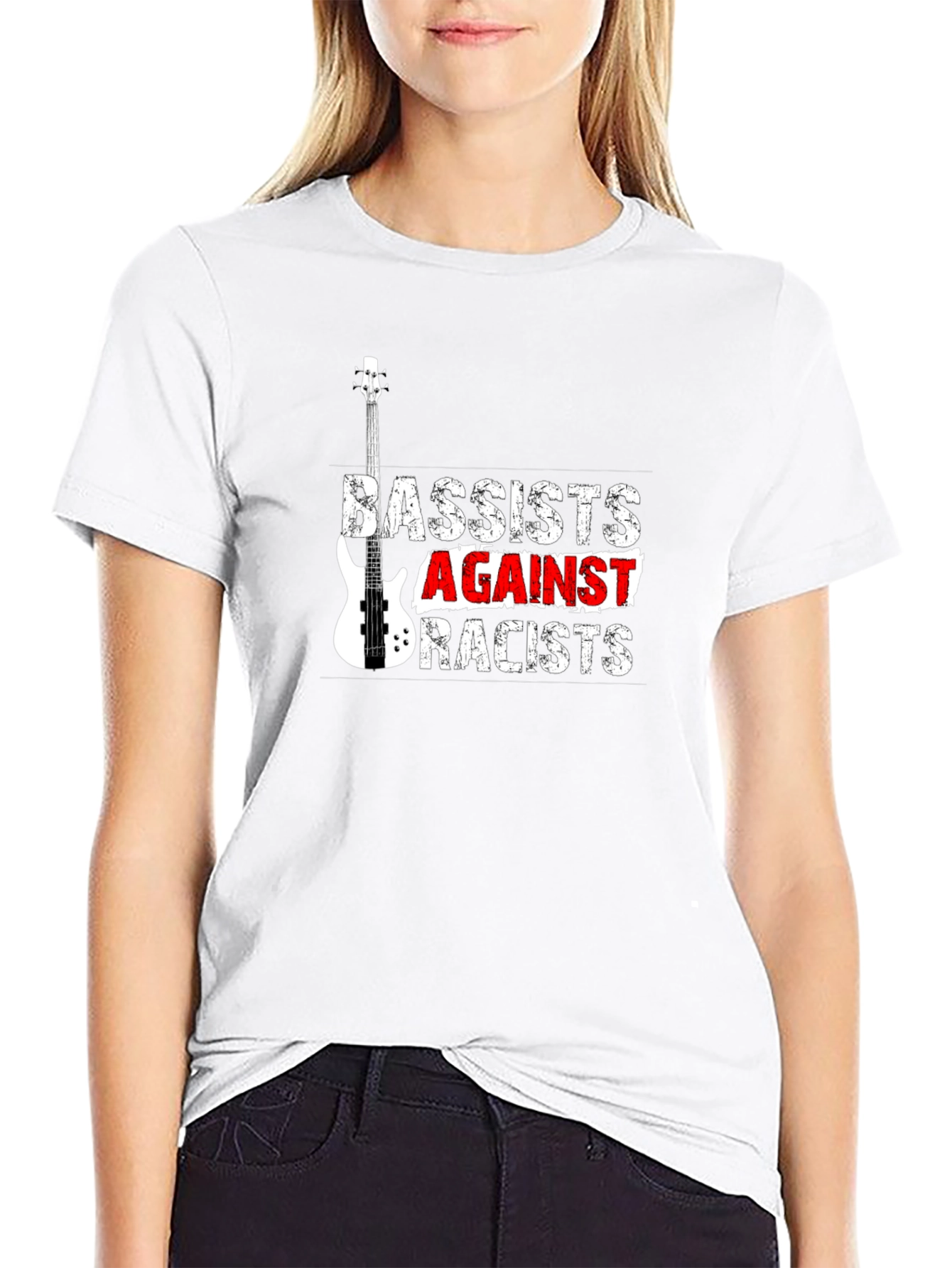 Bassists Against Racists Black T-Shirt
