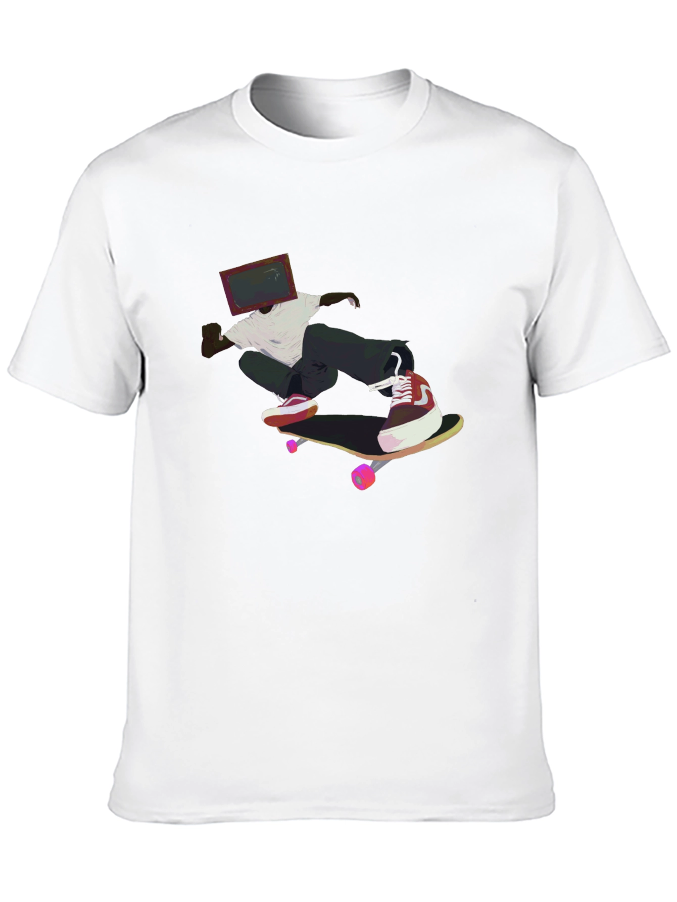 Skateboarding TV Head Graphic Black T-Shirt