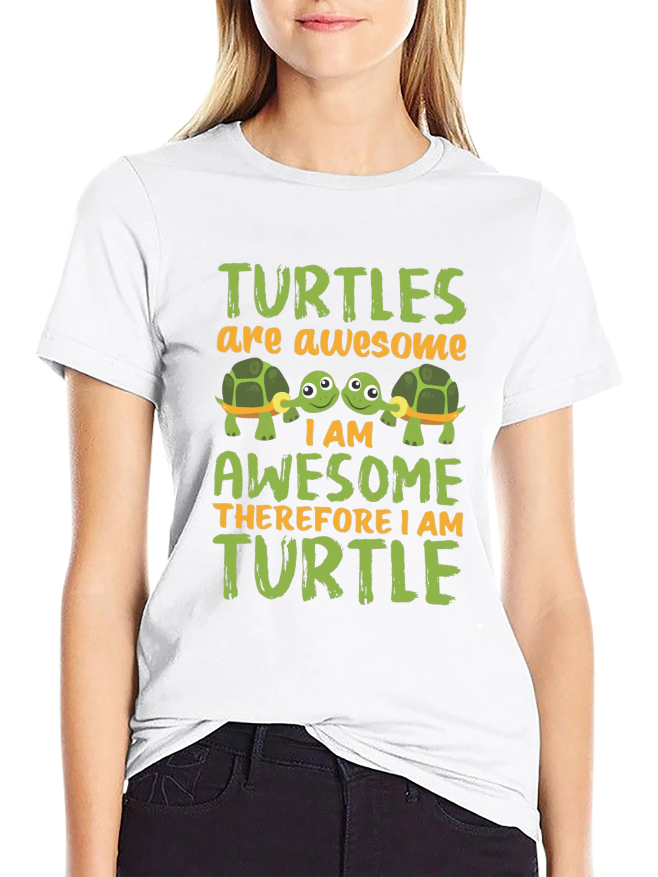 Awesome Turtle Graphic Tee - Mens Black T-Shirt