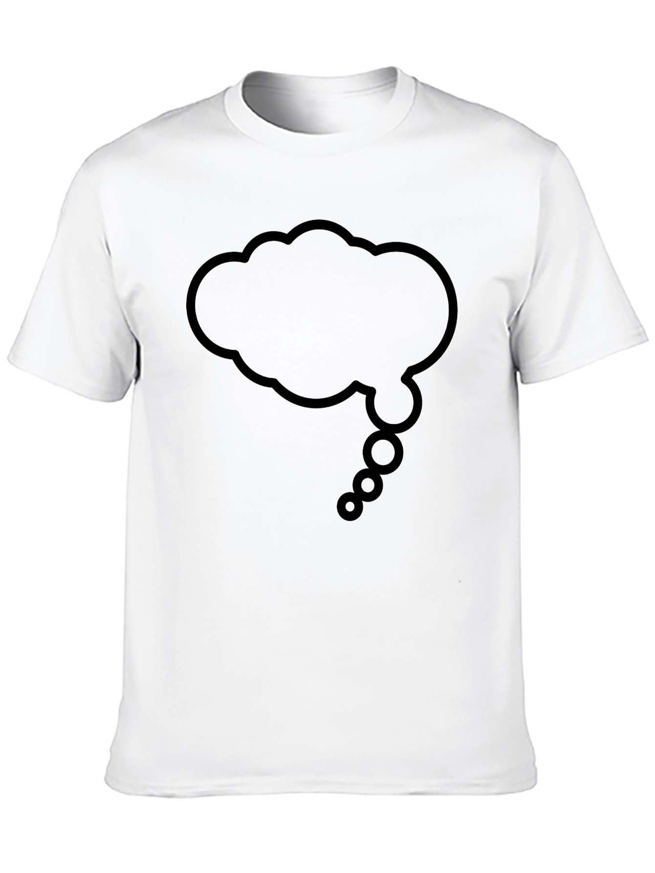 Mens Black T-Shirt with Thought Bubble Graphic
