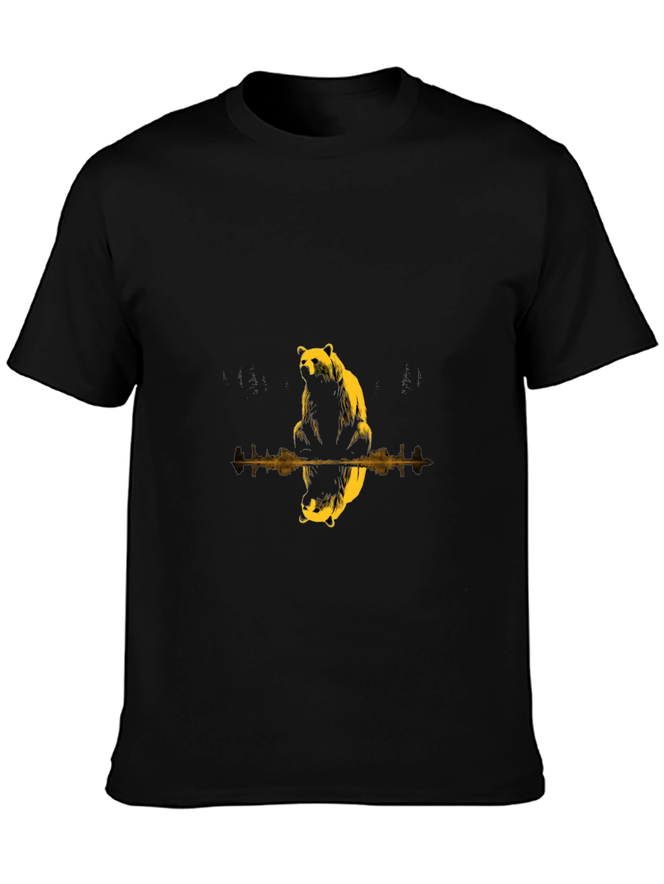 Bear Reflection Black T-Shirt