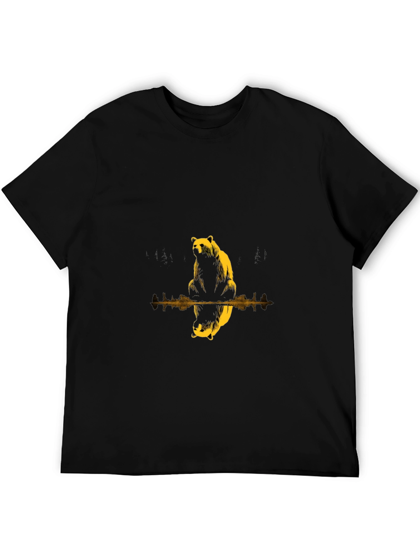 Bear Reflection Black T-Shirt