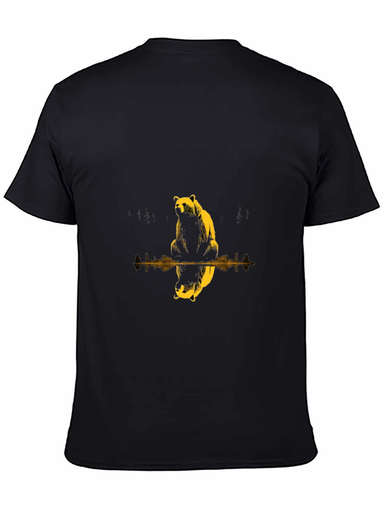 Bear Reflection Black T-Shirt