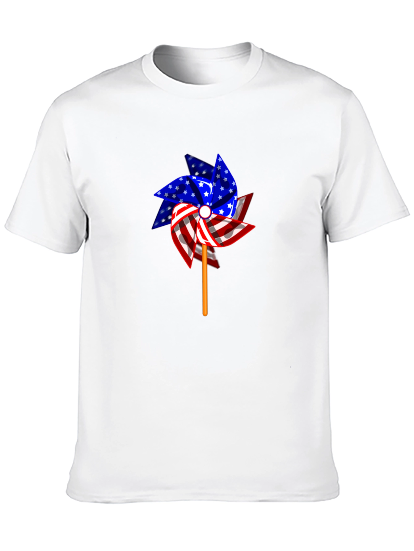 Patriotic Pinwheel Graphic Tee - USA Pride