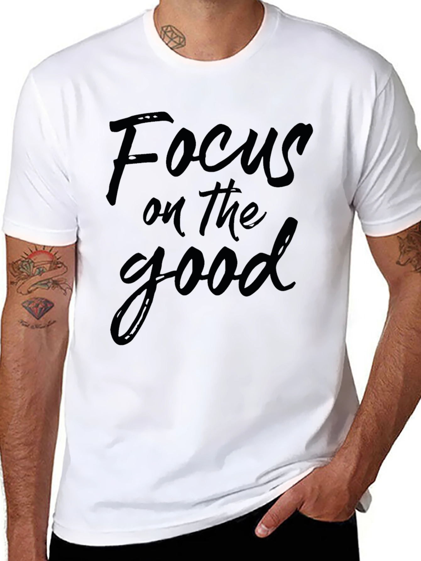 Focus on the Good - Black Graphic Tee