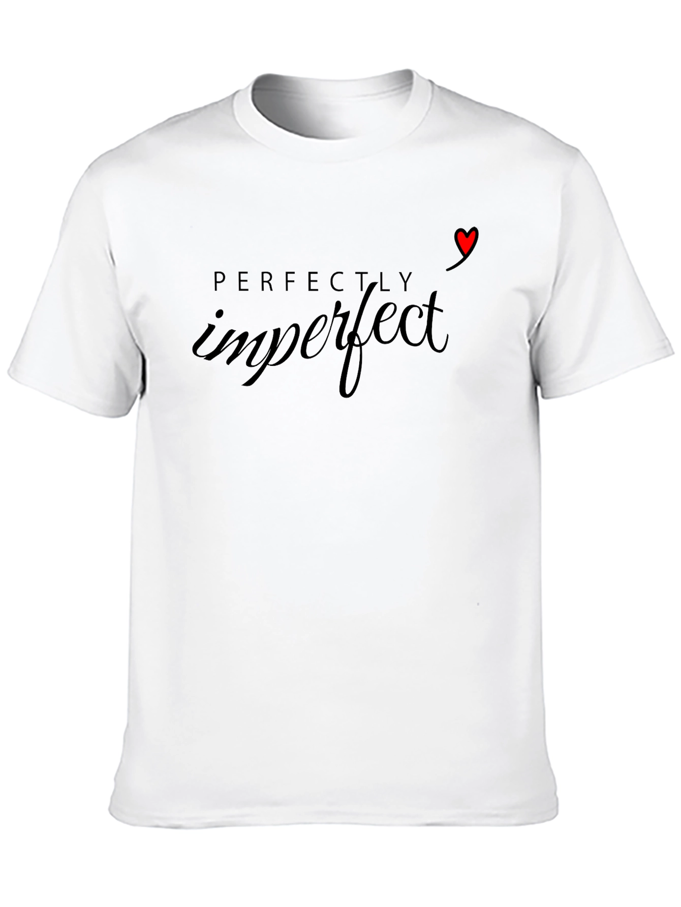 Perfectly Imperfect Graphic Tee - Black Cotton Shirt
