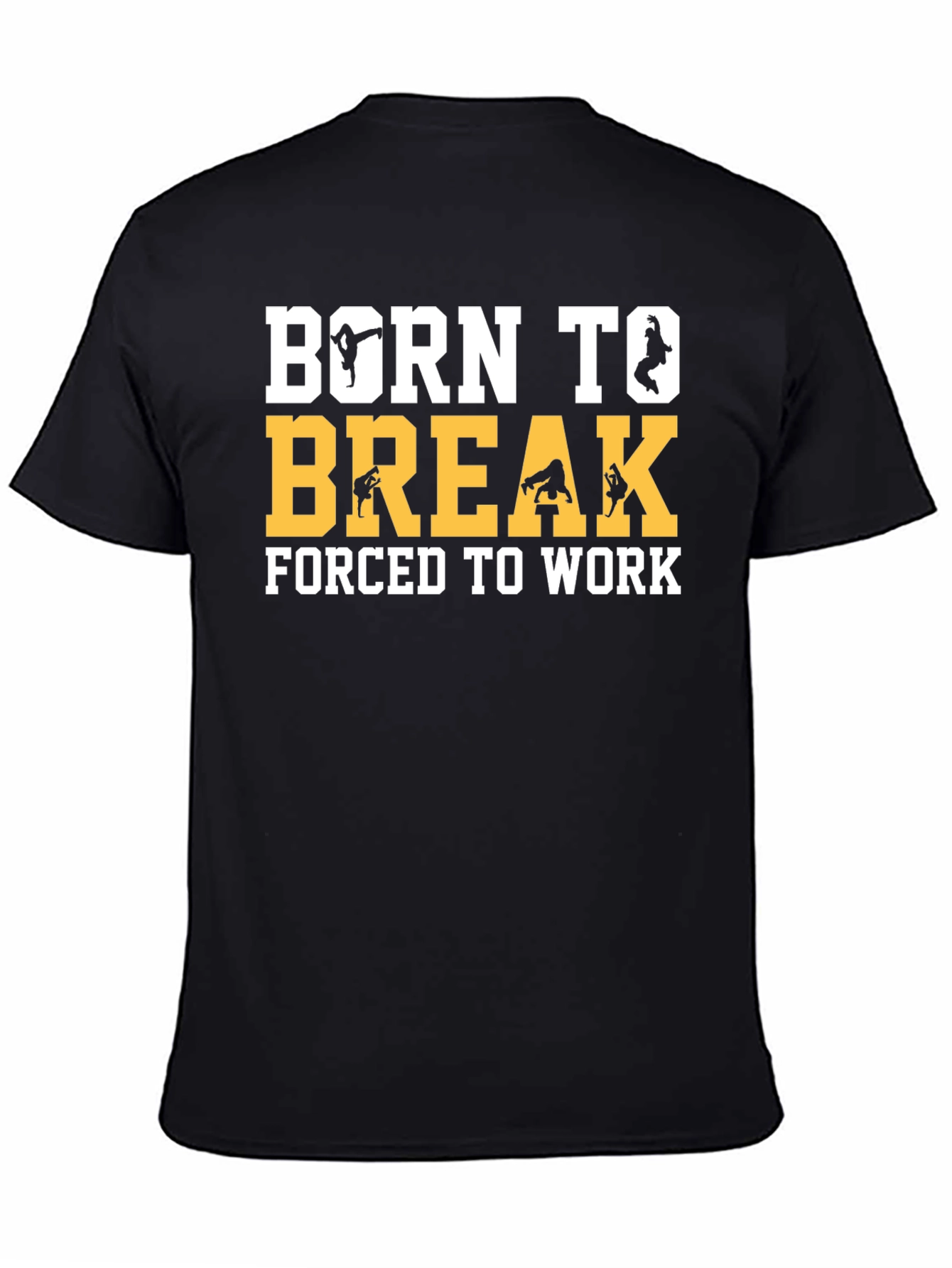 Born To Break Dance Black Graphic T-Shirt